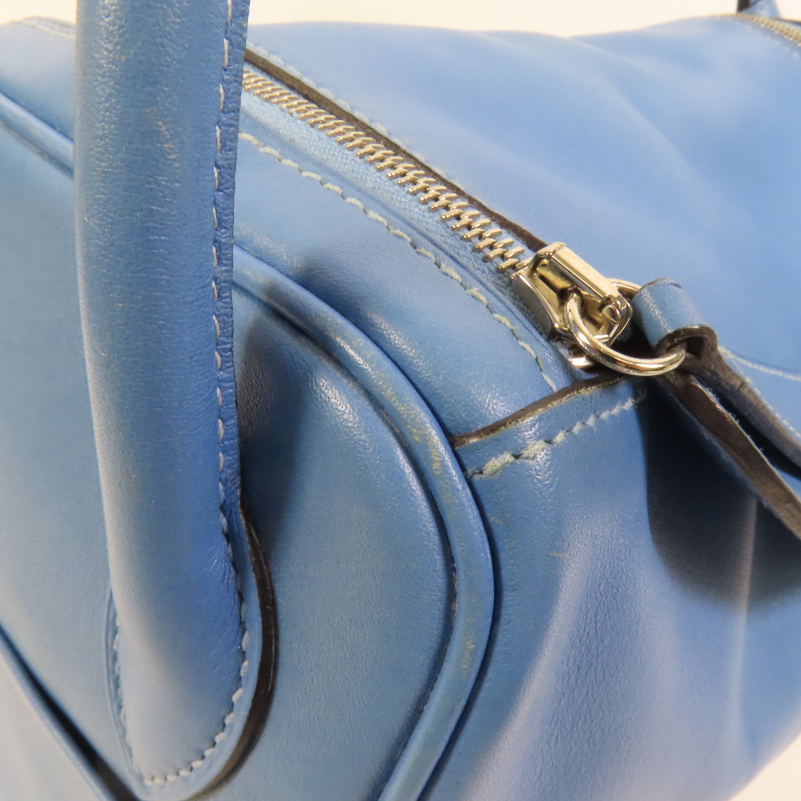 HERMES Swift皮革Lindy 26銀扣手挽肩背兩用袋Bleu Pardis