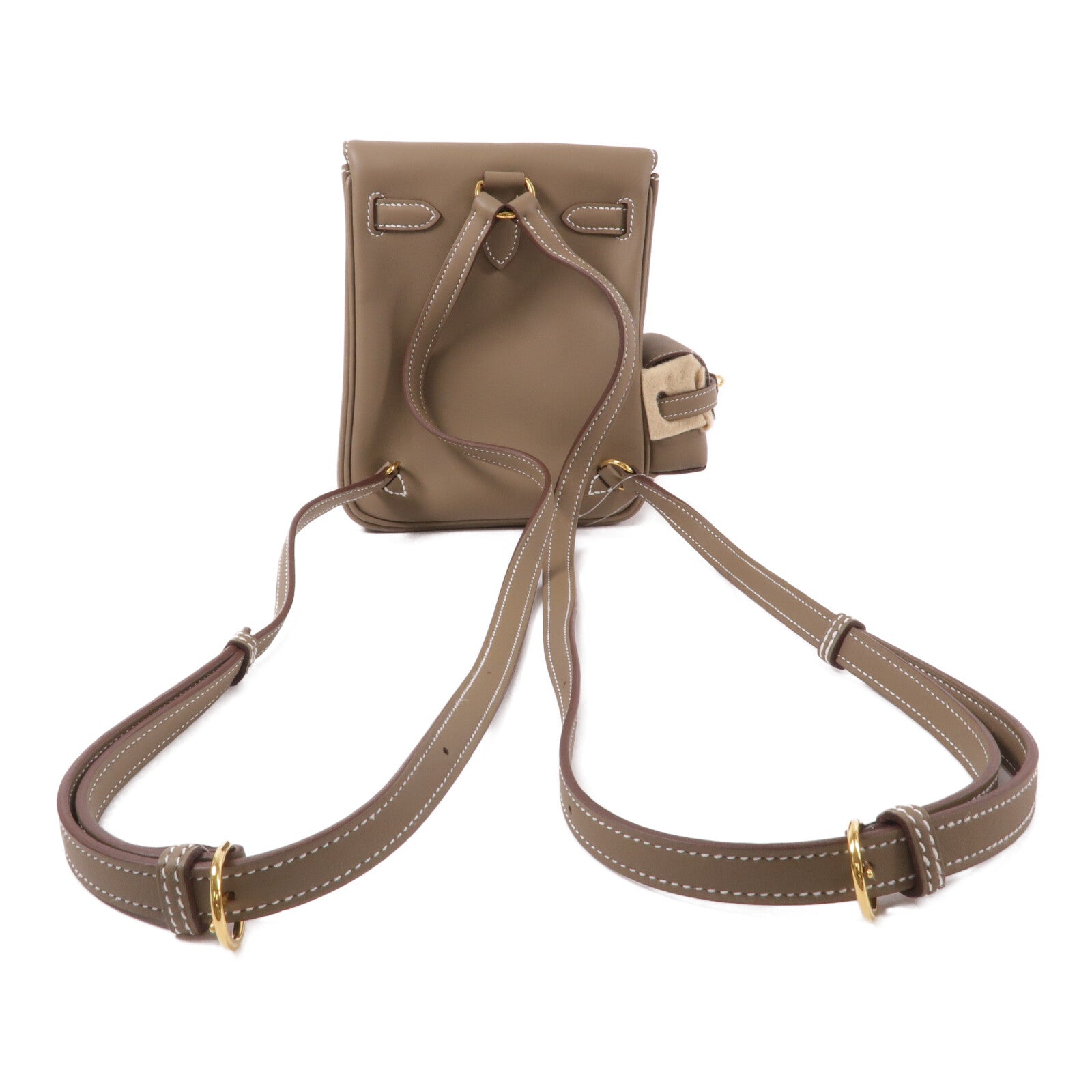 HERMES Swift皮革Kelly Jump背包Etoupe