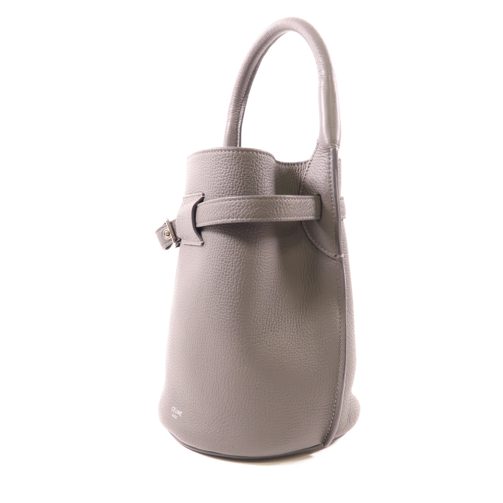 CELINE 牛皮皮革Nano Bucket銀扣手挽肩背兩用袋