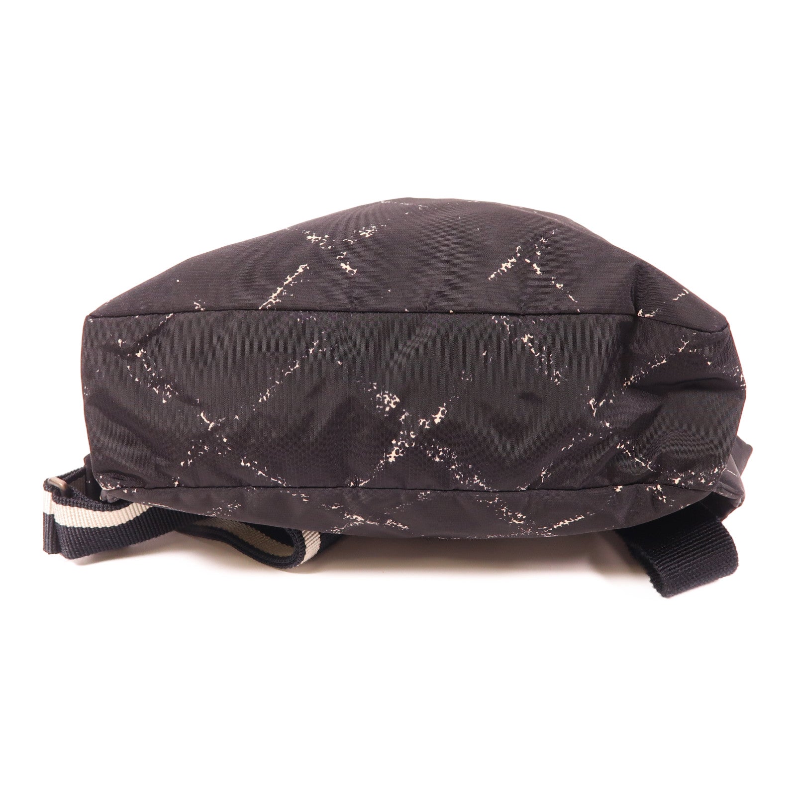 CHANEL CC SHW Travel Line Backpack Nylon Black/White