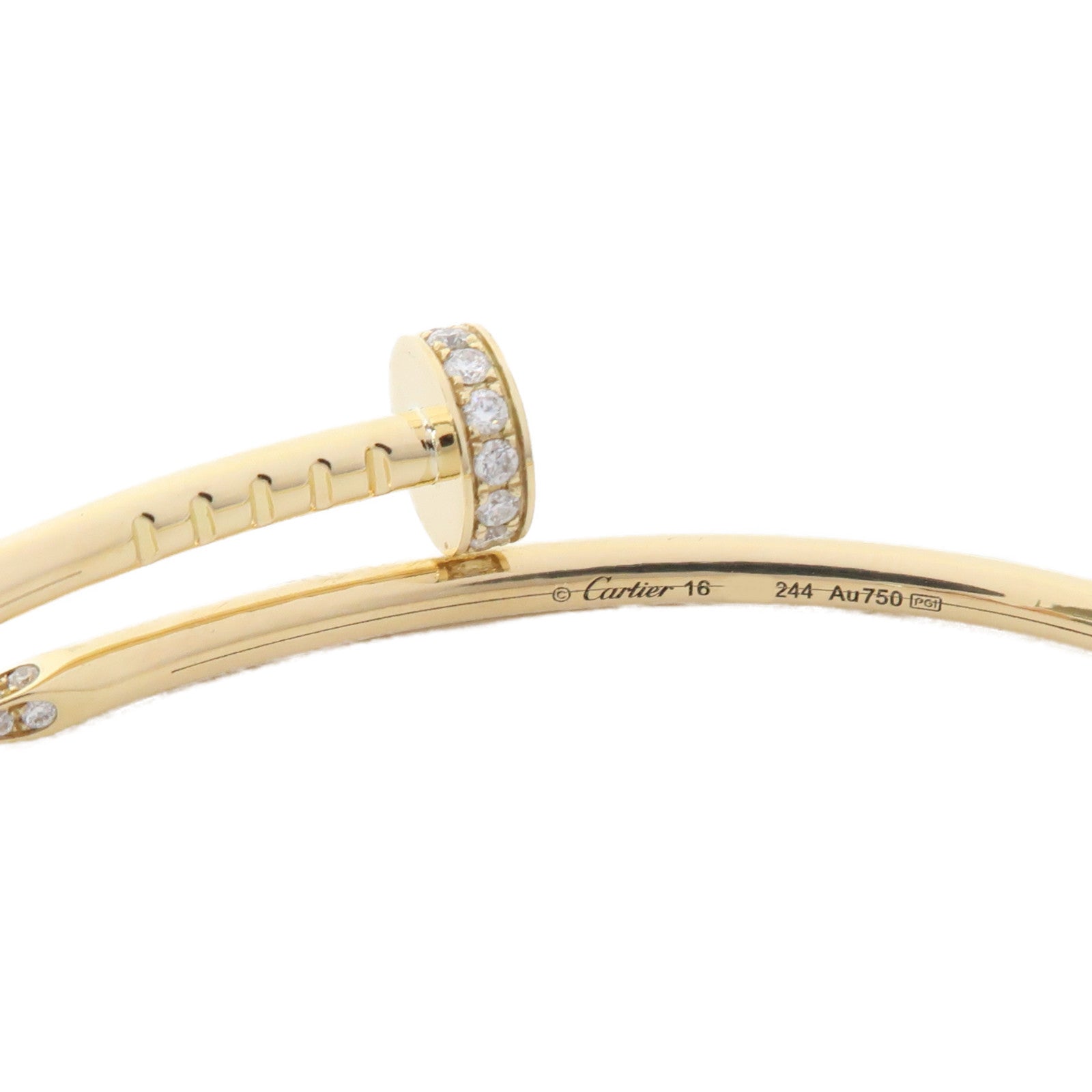 CARTIER 18K黃金Juste Un Clou Diamond手鐲