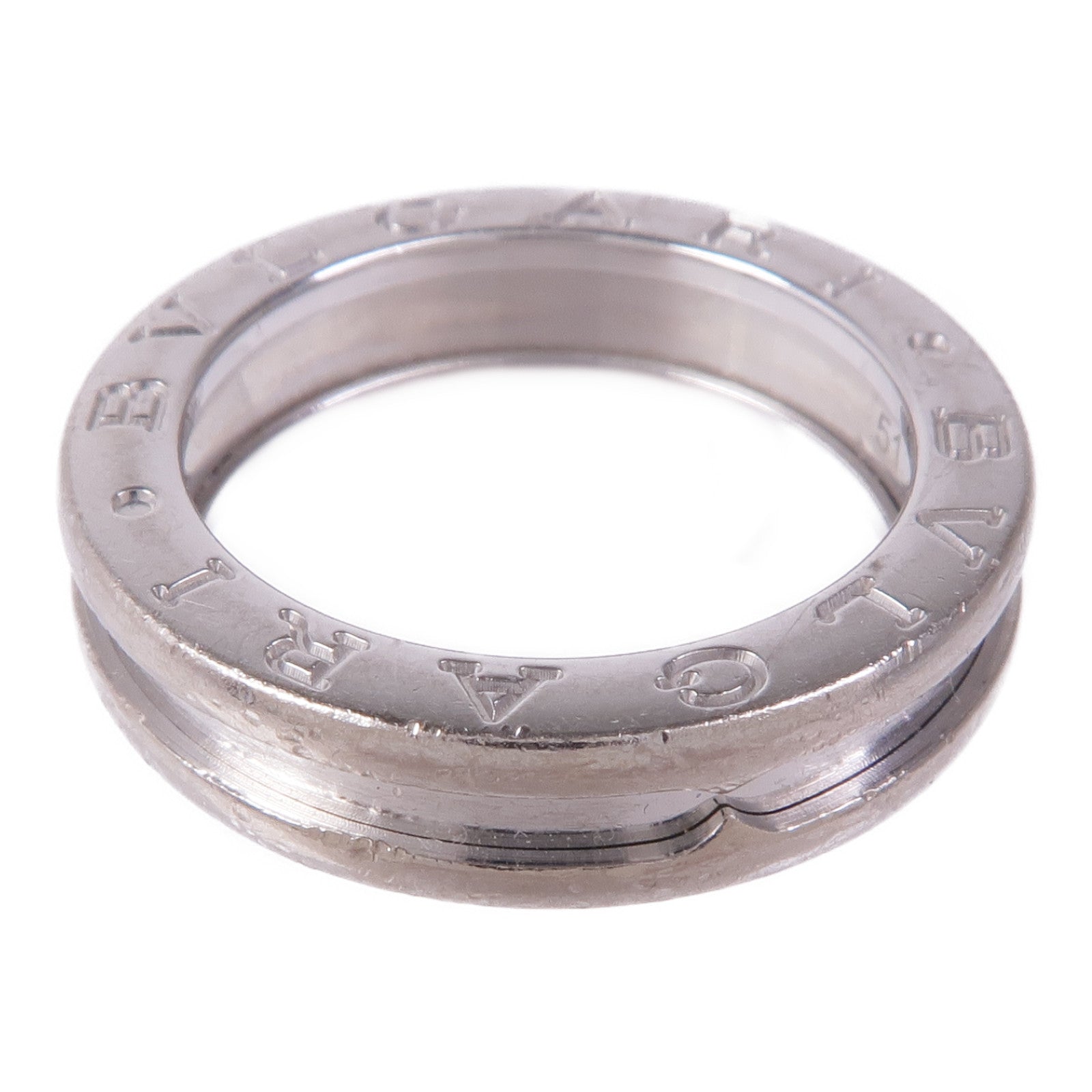 BVLGARI【激減優惠】 18K白金B-zero1 1 Band戒指Bvlgari#51/US#5.5