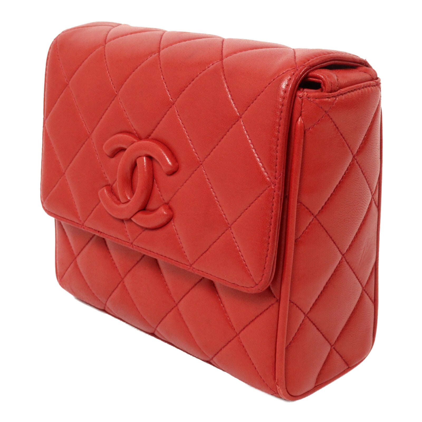CHANEL 羊皮皮革Vintage Quilted CC Flap Shoulder Bag肩背袋