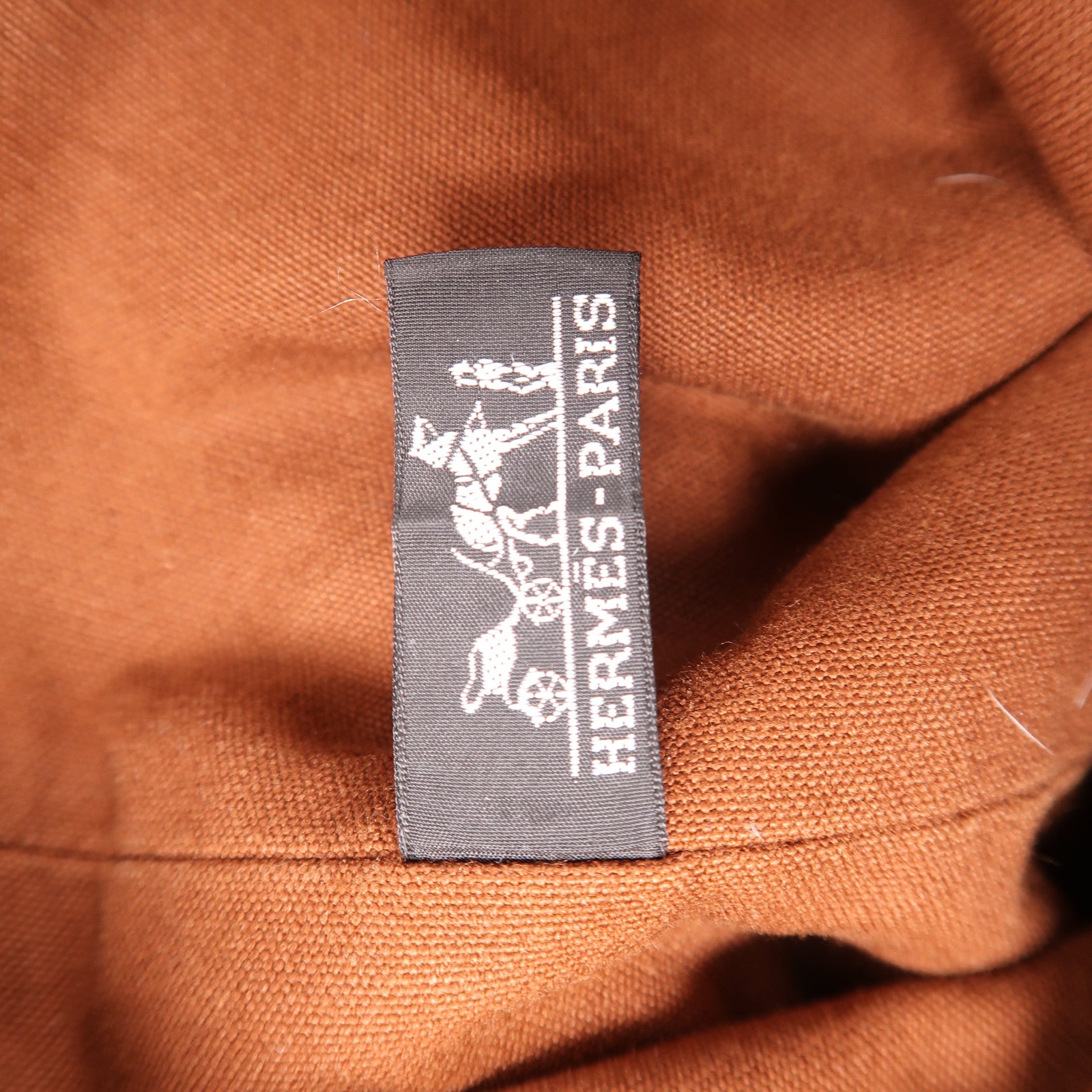 HERMES 【激減優惠】帆布Shoulder Bag金扣肩背袋啡色