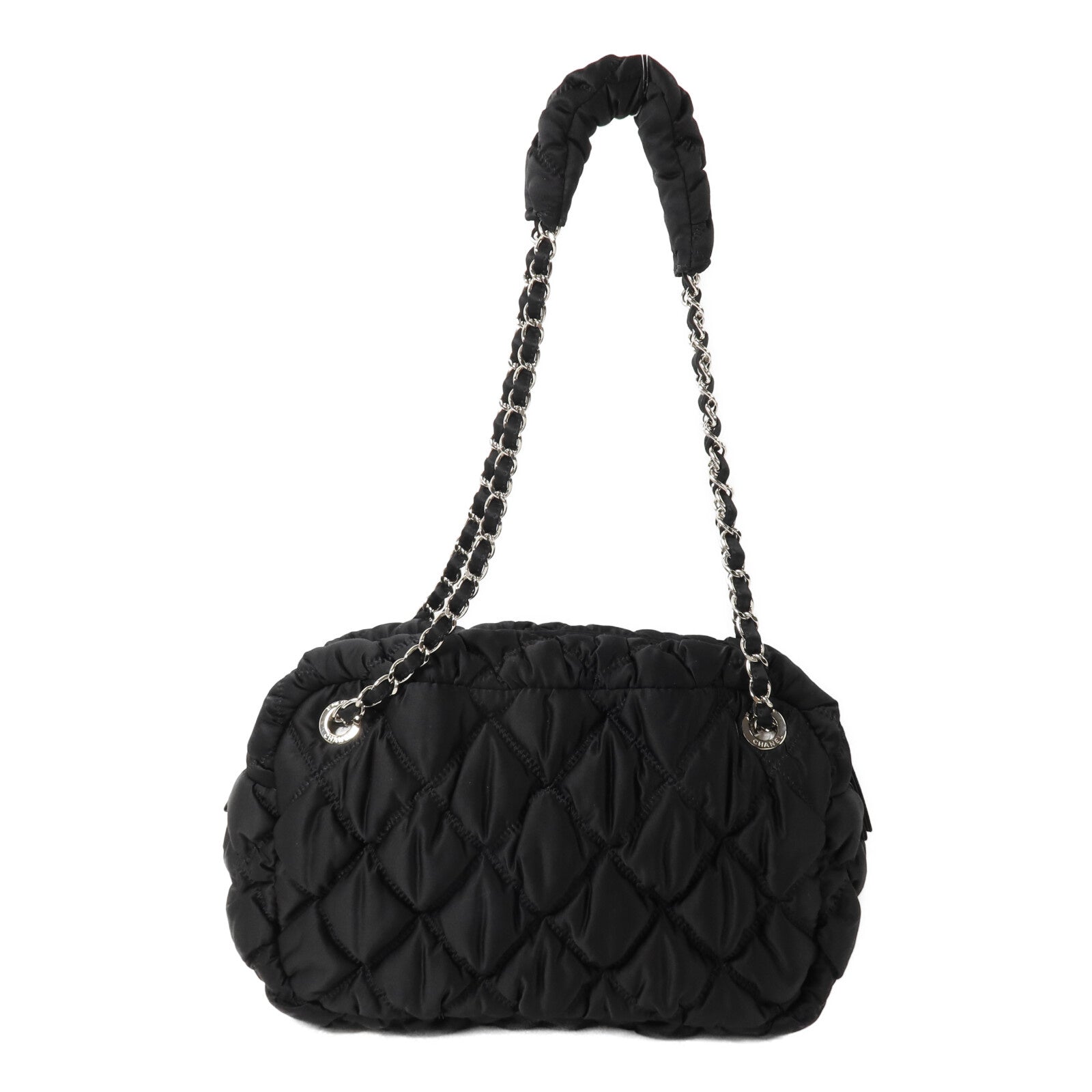 CHANEL 尼龍Bubble Bag鏈帶肩背袋