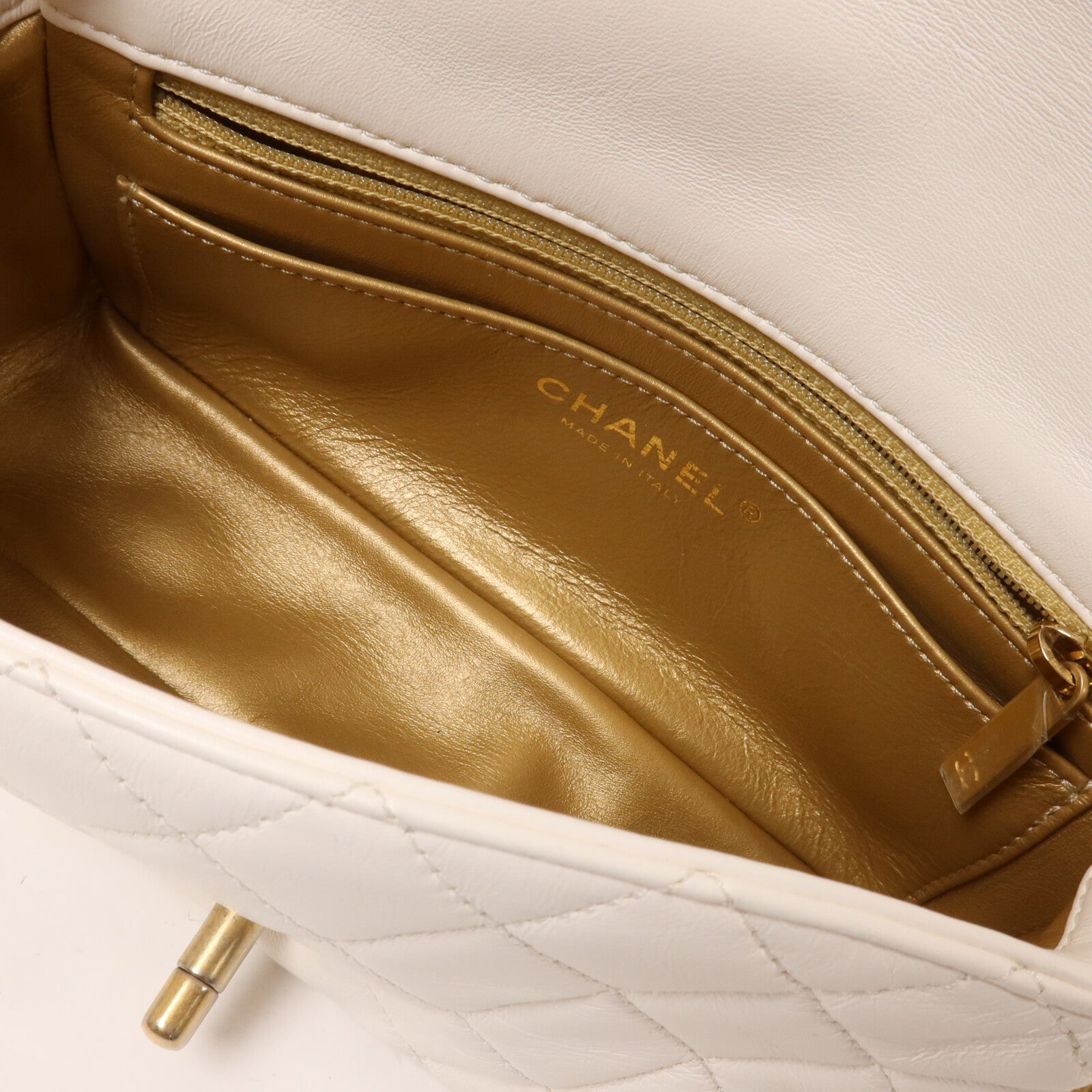 CHANEL 羊皮皮革Classic 20 Gold Ball鏈帶肩背袋