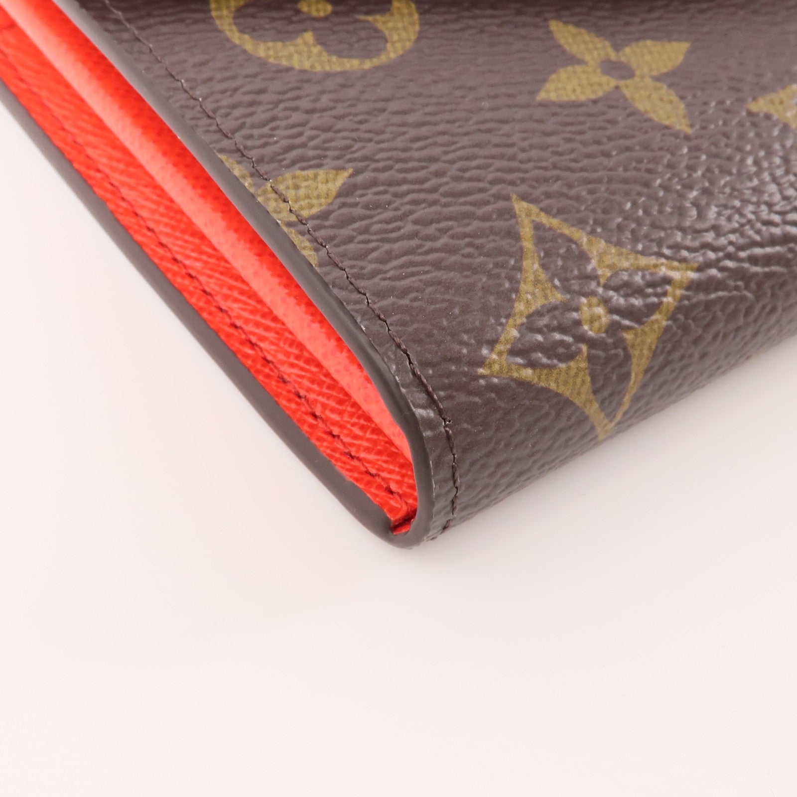 LOUIS VUITTON Monogram Sarah Wallet金扣長錢包棕色