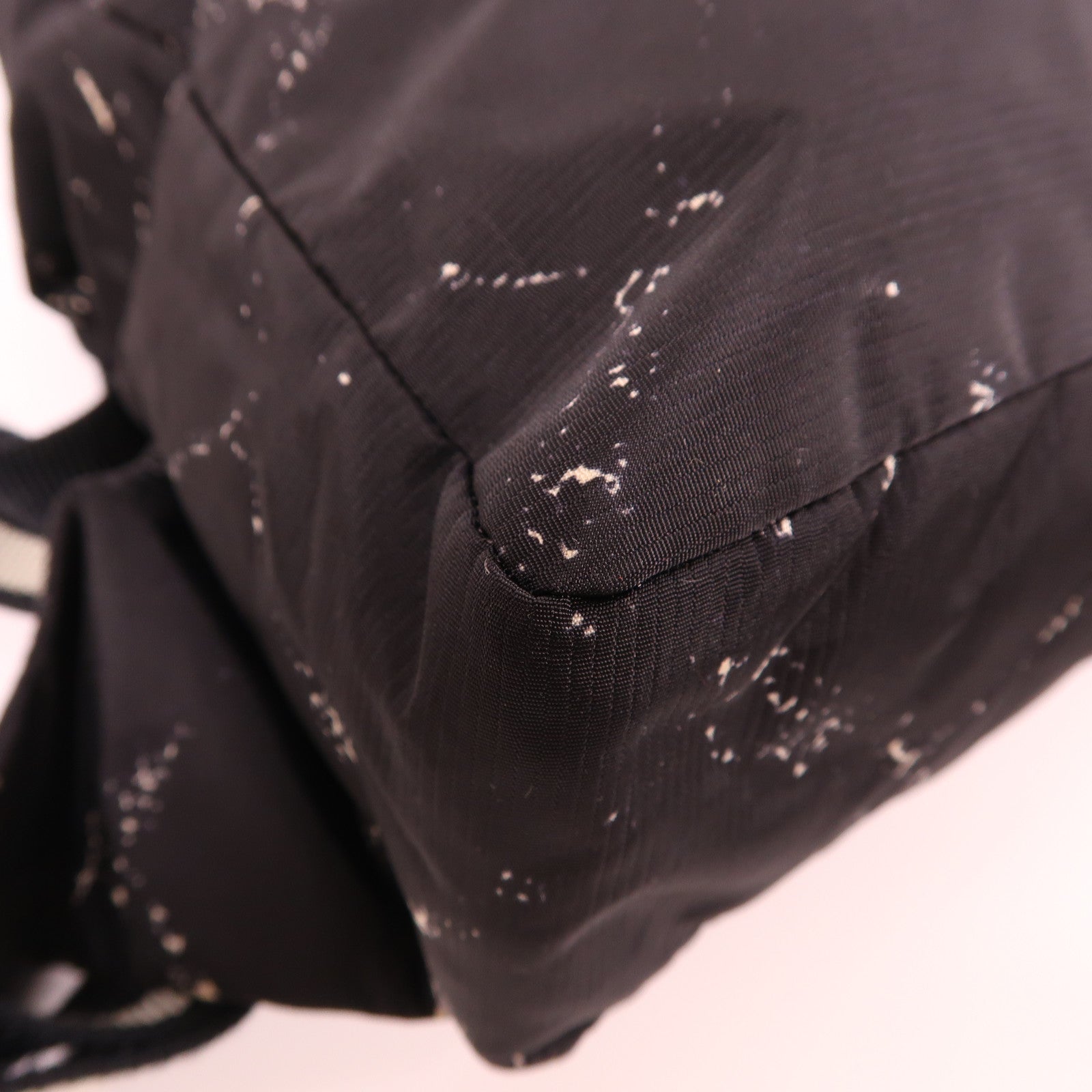 CHANEL CC SHW Travel Line Backpack Nylon Black/White
