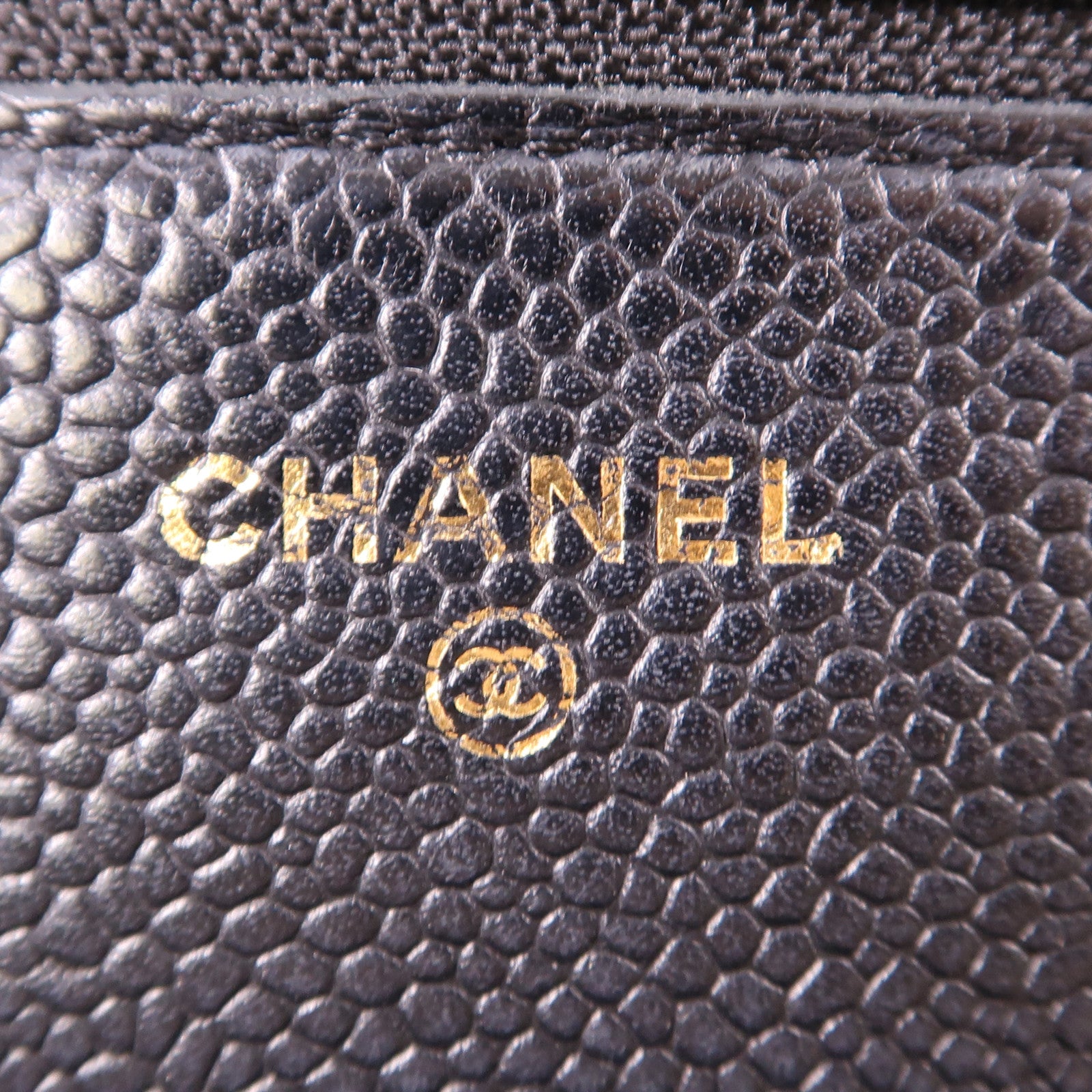 CHANEL 牛皮皮革WOC Wallet On Chain Shoulder Bag金扣鏈帶肩背袋