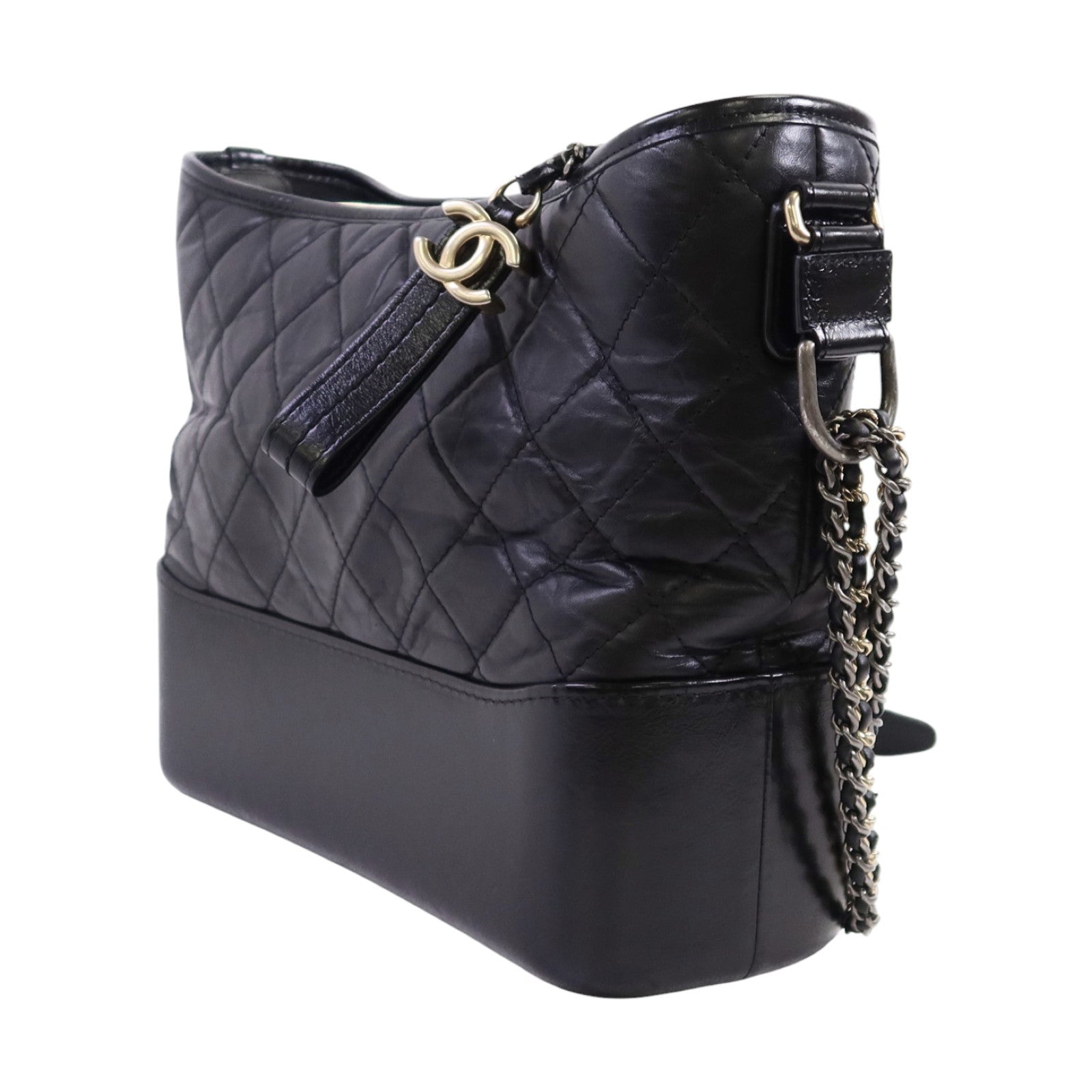 CHANEL 牛皮皮革Medium Gabrielle金扣鏈帶肩背袋