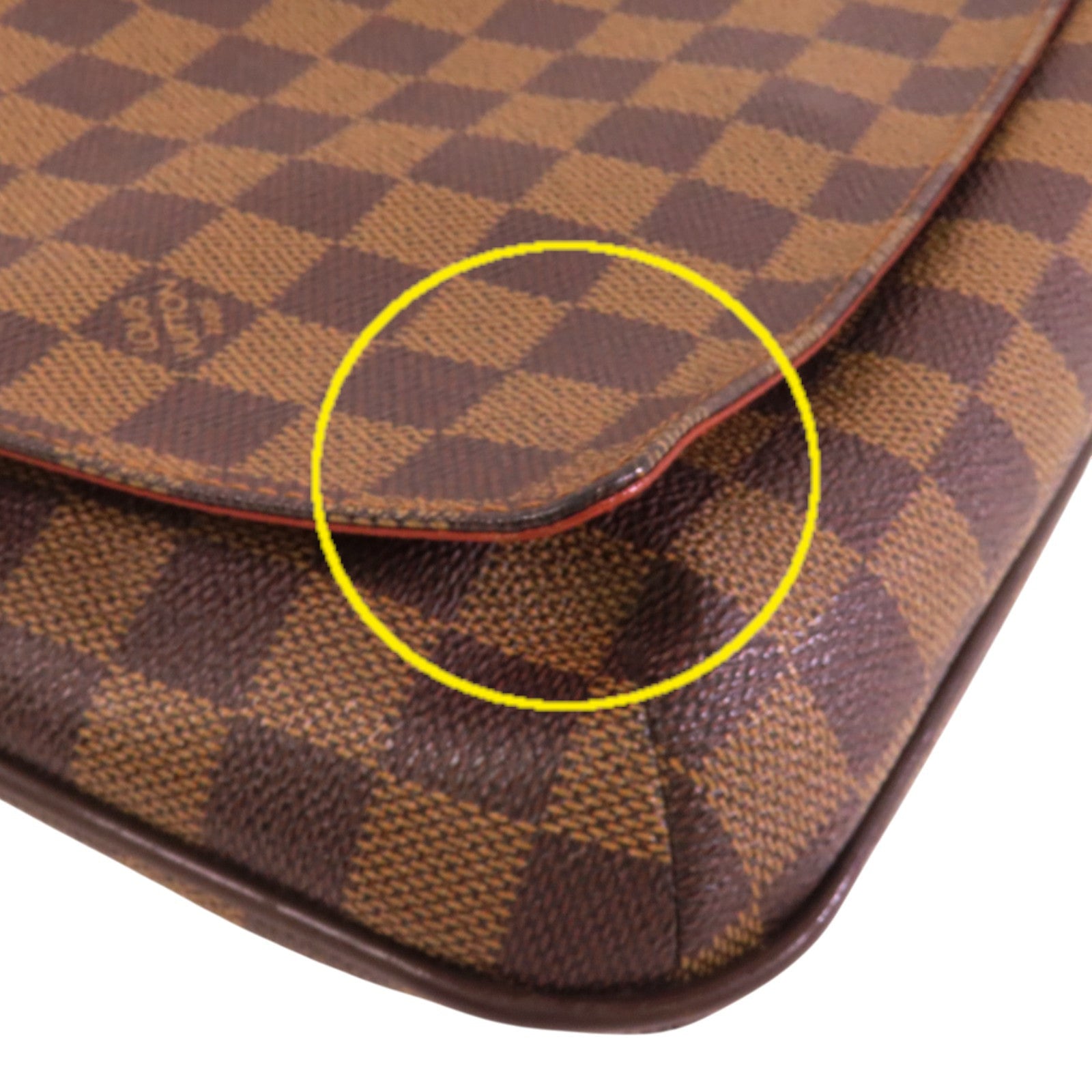 LOUIS VUITTON Damier Ebene Musette Tango金扣肩背袋