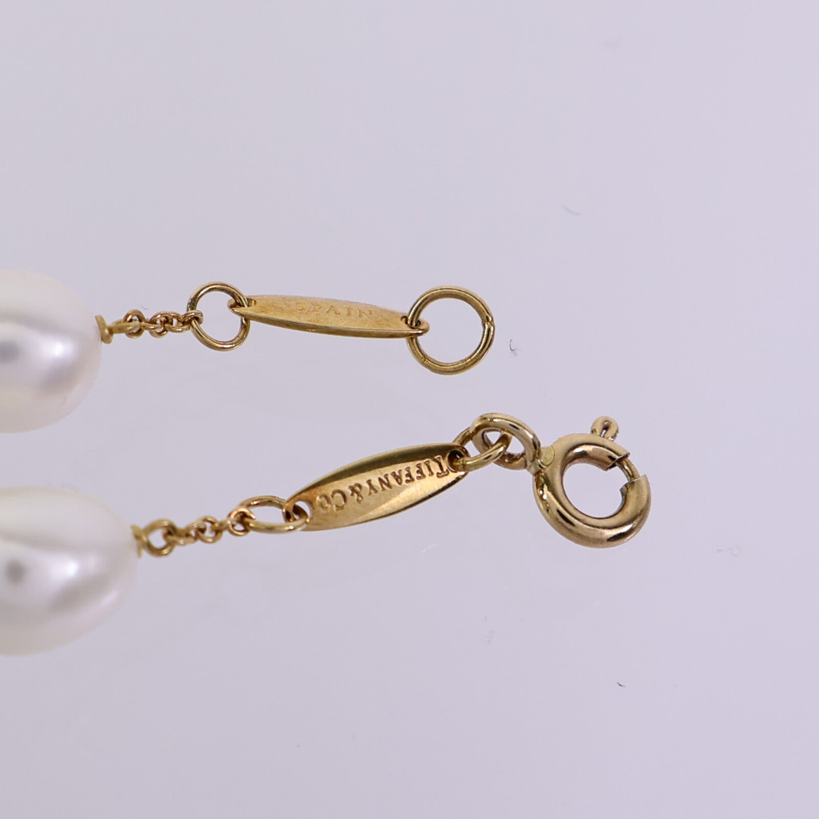 TIFFANY＆CO 18K黃金Pearls By The Yard Bracelet珍珠手鏈