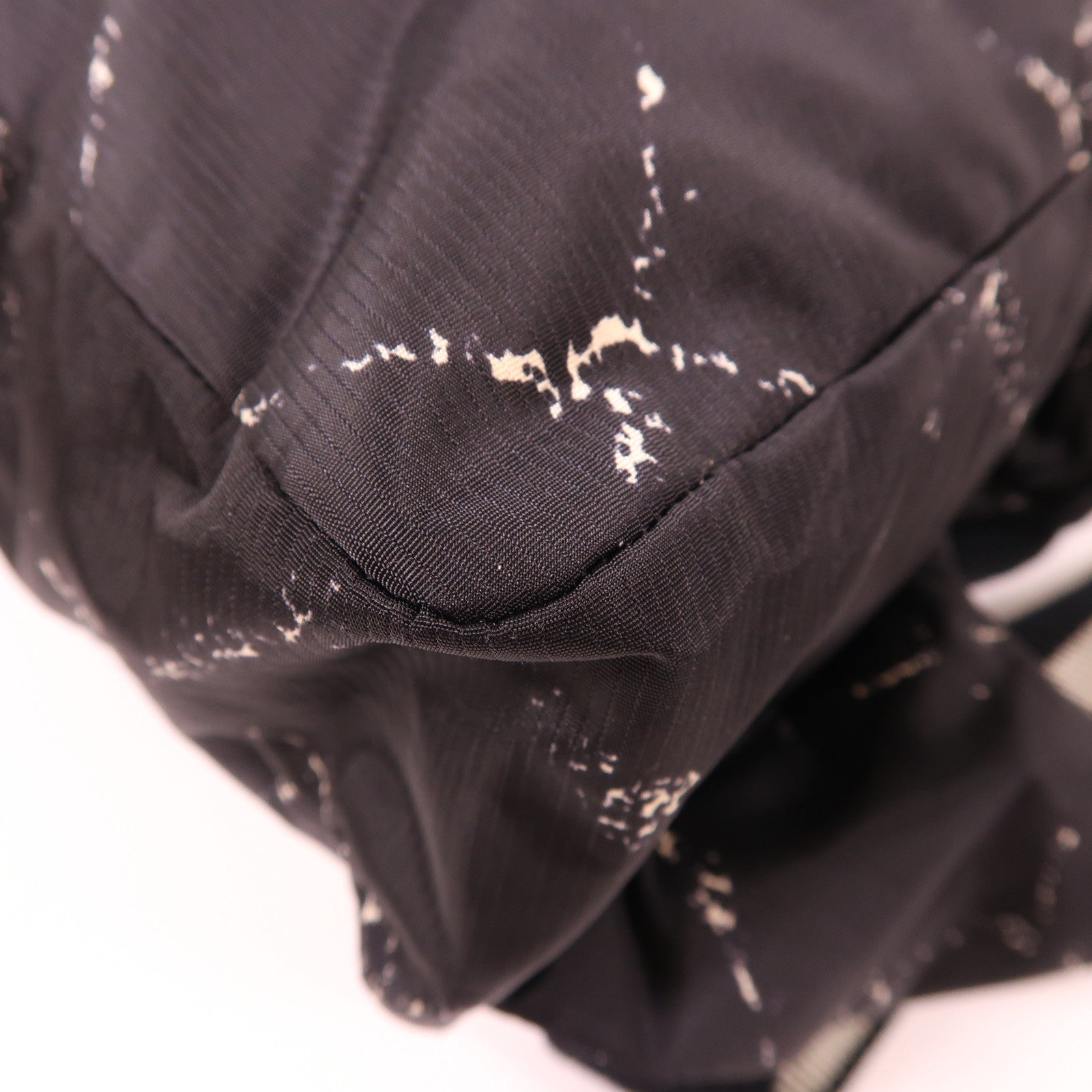 CHANEL CC SHW Travel Line Backpack Nylon Black/White