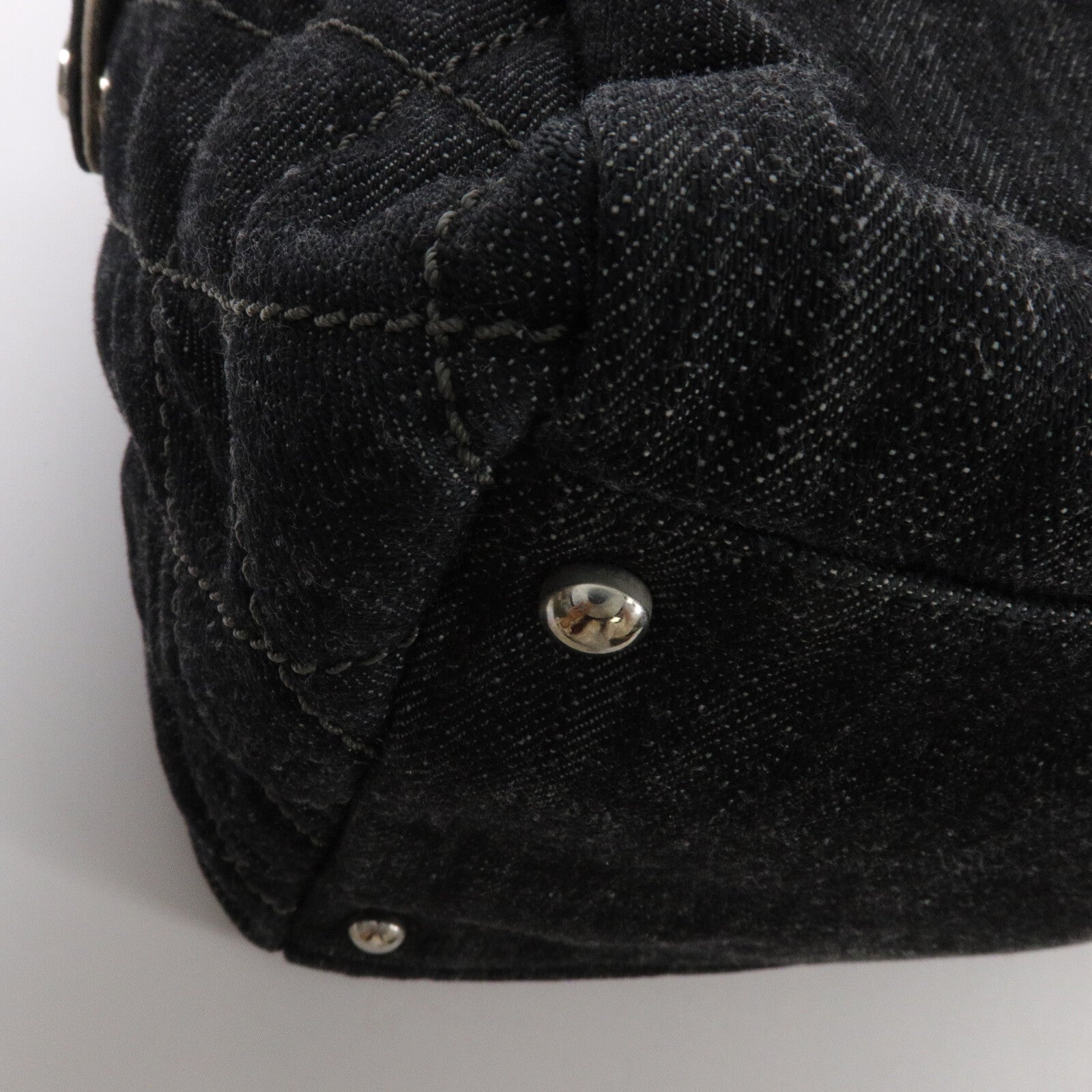 CHANEL 帆布/牛仔布Chain Shoulder鏈帶肩背袋