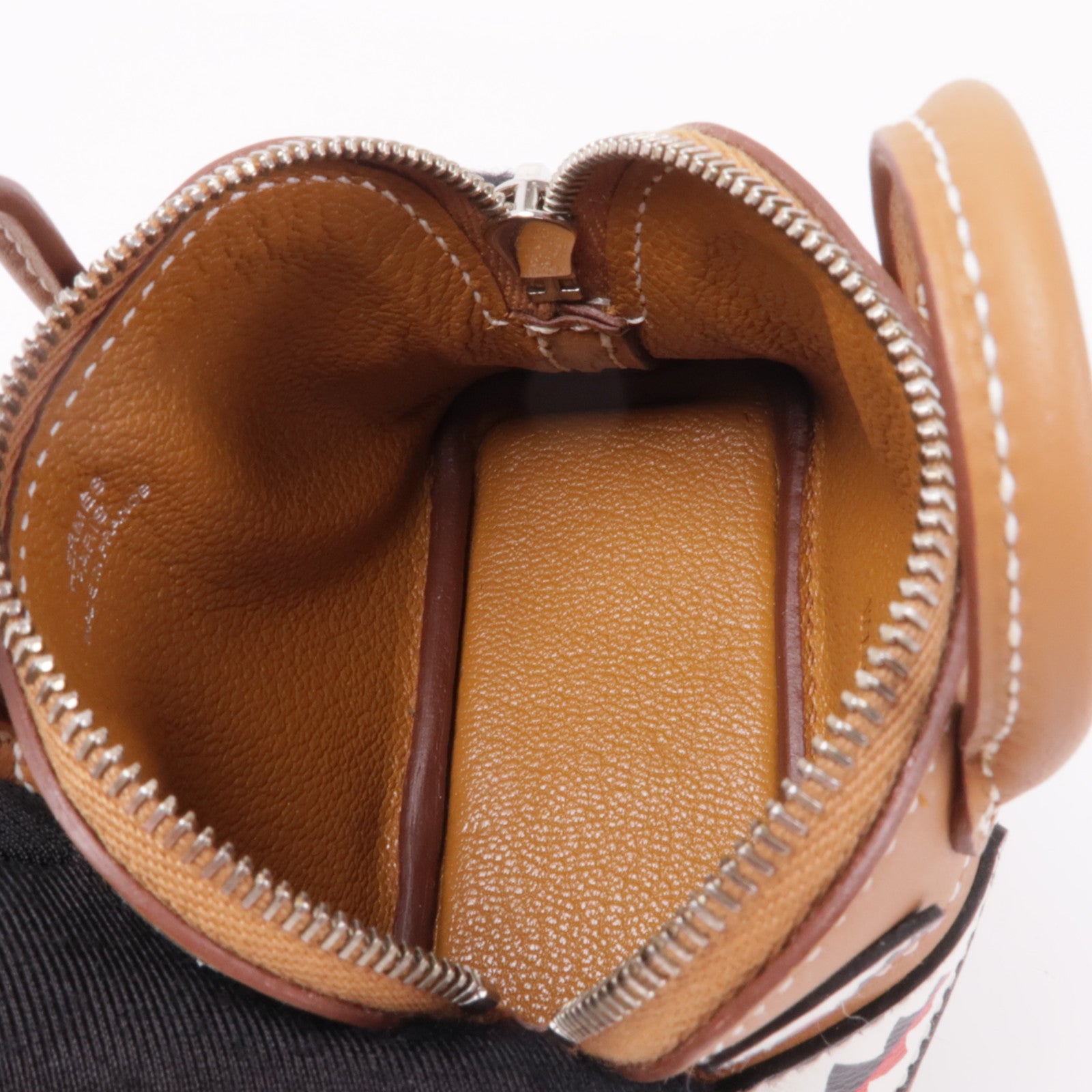 HERMES PHW Bolide Shark Charm Veau Swift Leather Gold Brown