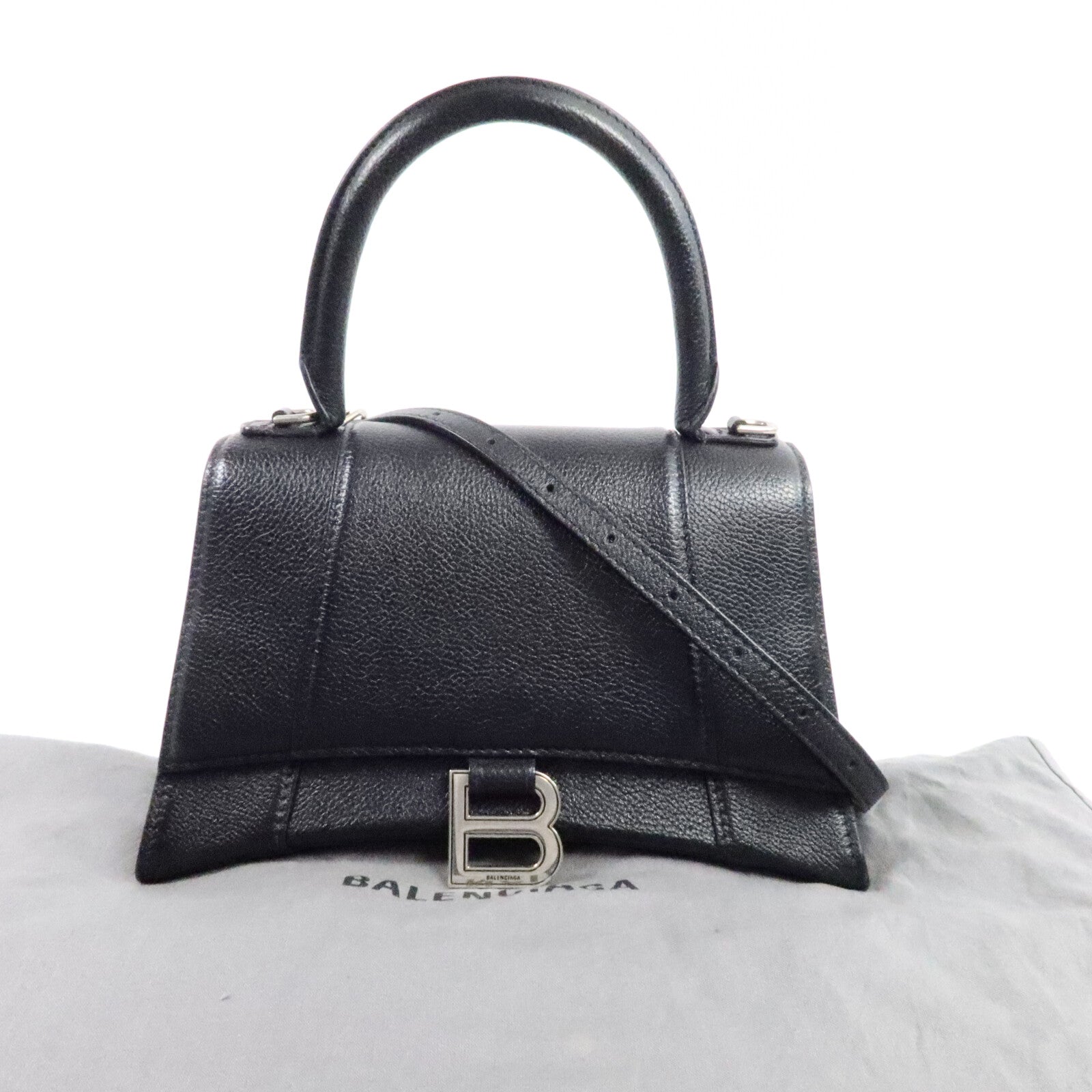 BALENCIAGA 牛皮皮革Hourglass Small Top Handle手挽肩背兩用袋