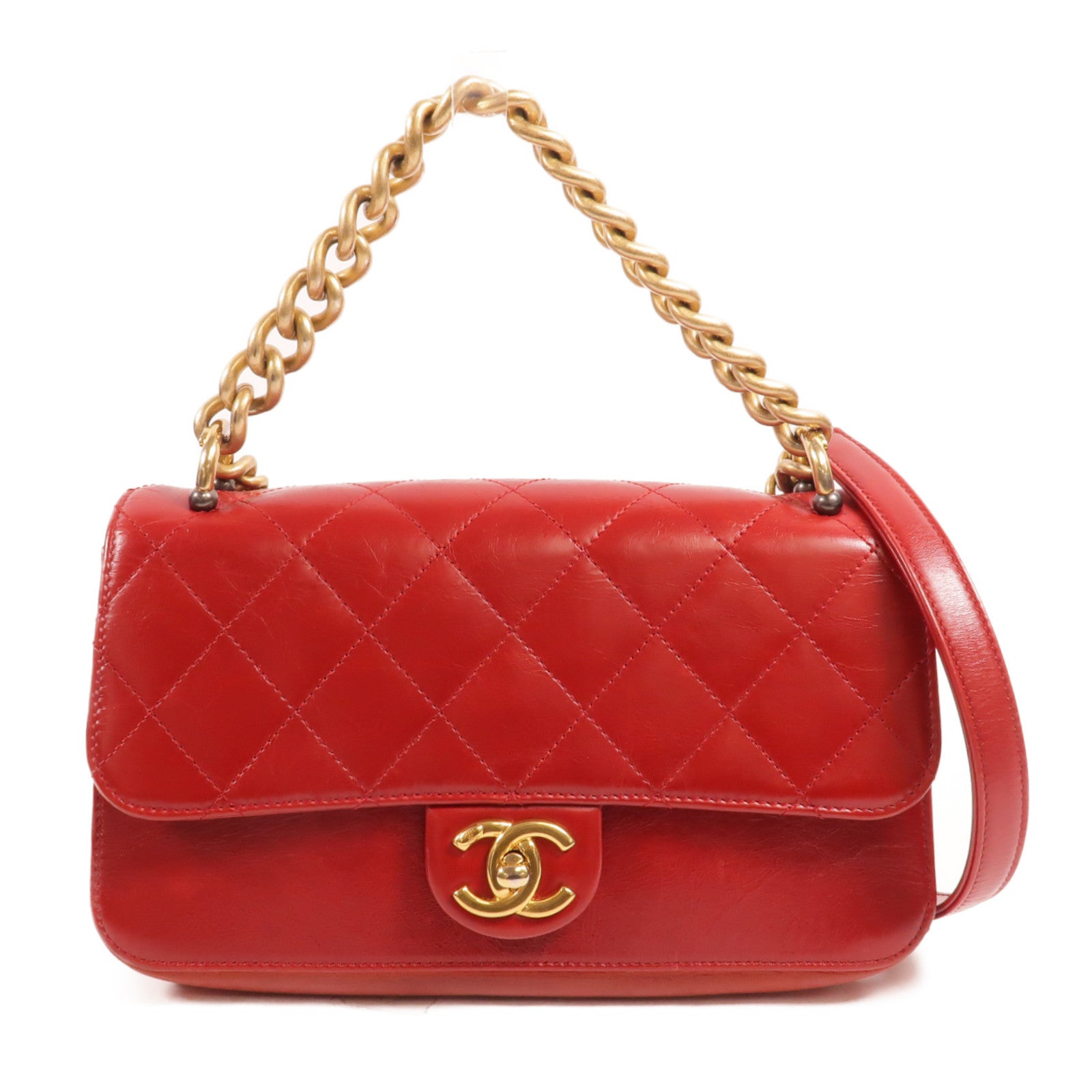 CHANEL 牛皮皮革Paris Cosmopolite Bag手挽肩背兩用袋