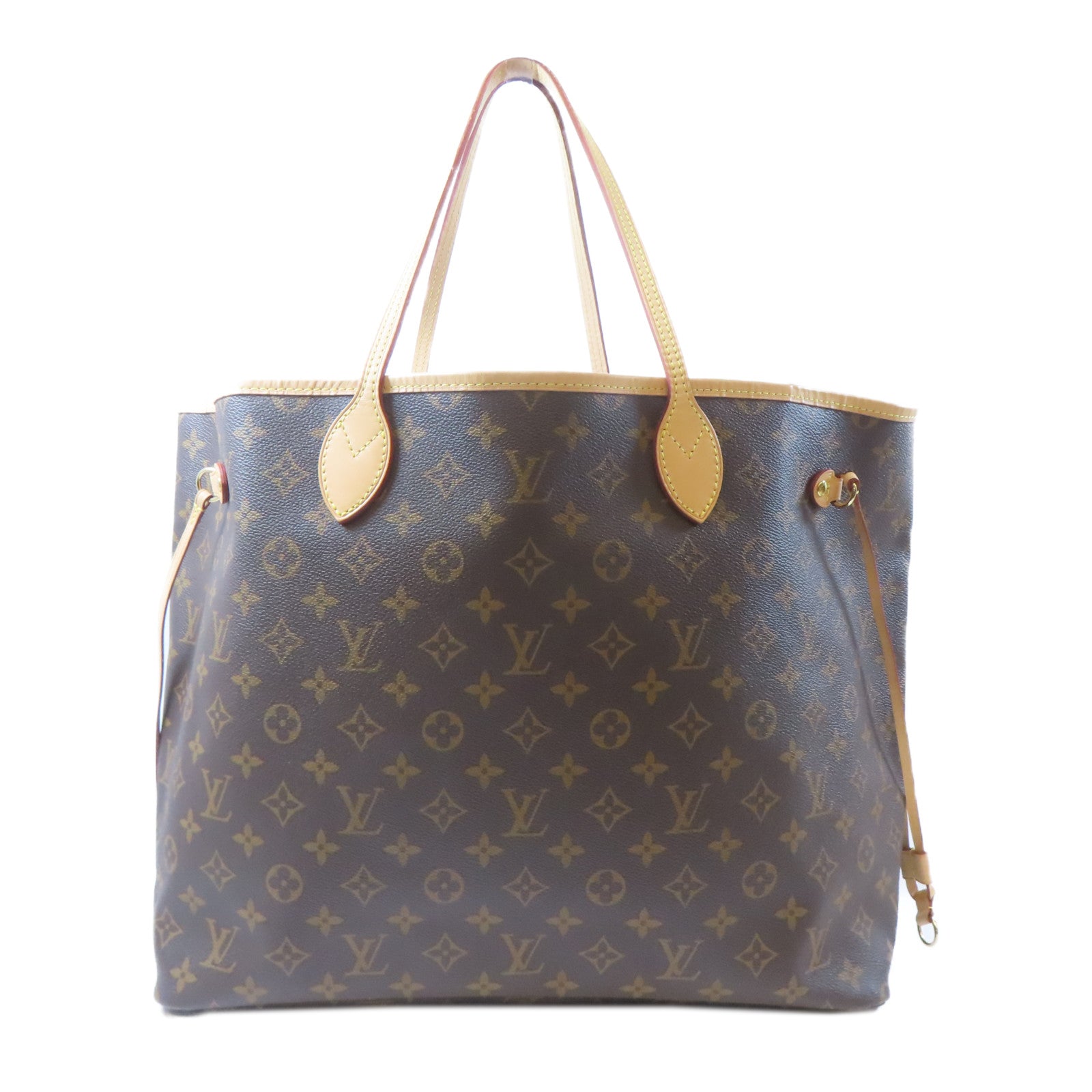 LOUIS VUITTON Monogram Neverfull GM金扣肩背袋啡色