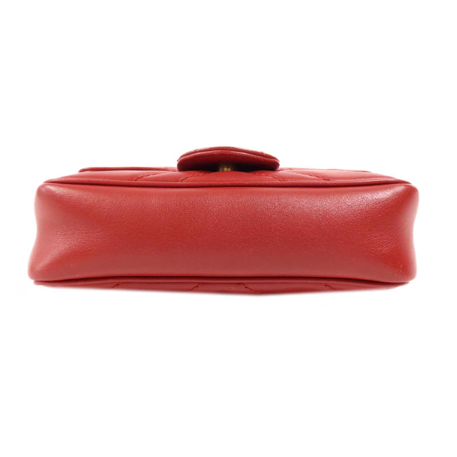 GUCCI 羊皮皮革GG Marmont Super Mini金扣鏈帶肩背袋