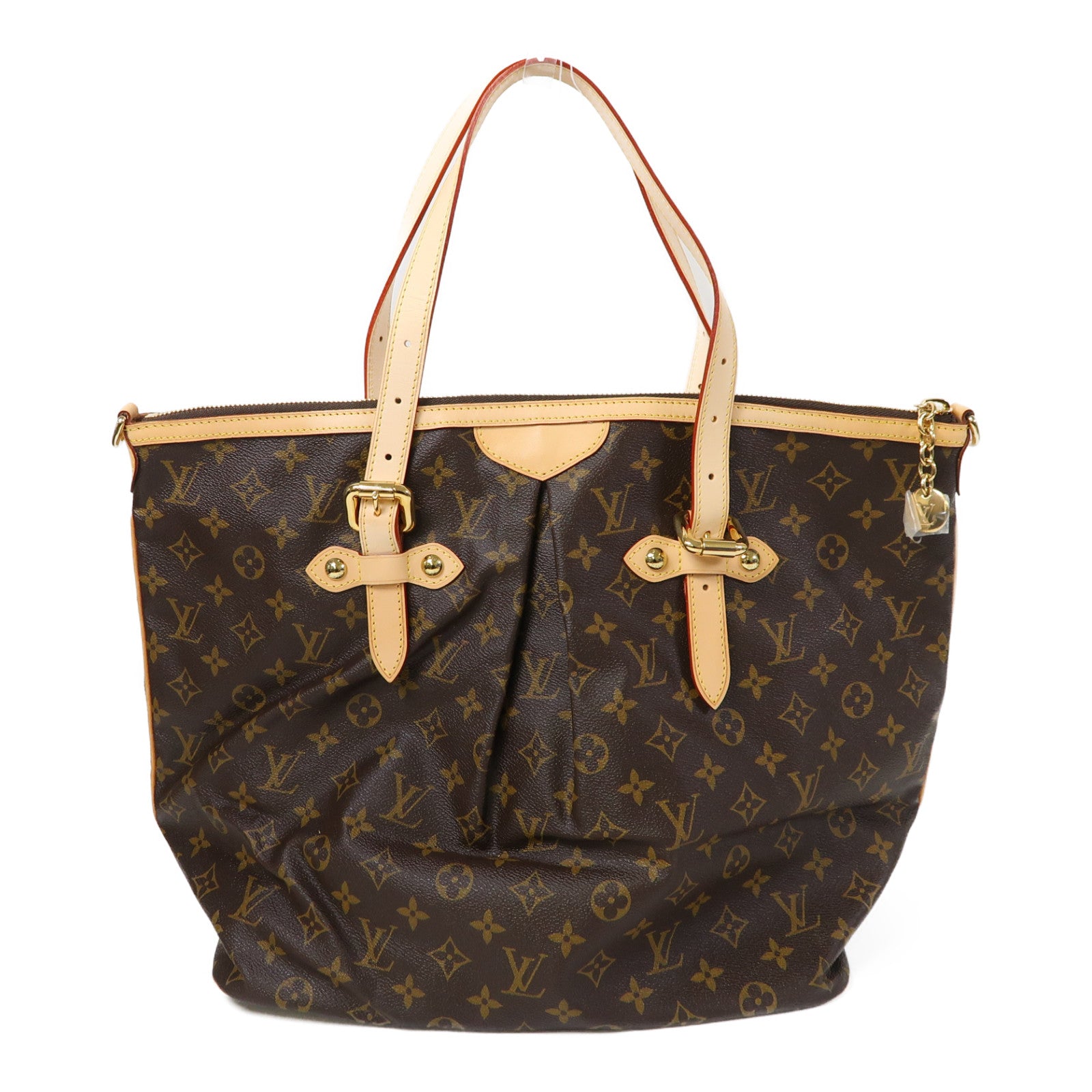 LOUIS VUITTON Monogram Palermo GM金扣手挽肩背兩用袋啡色