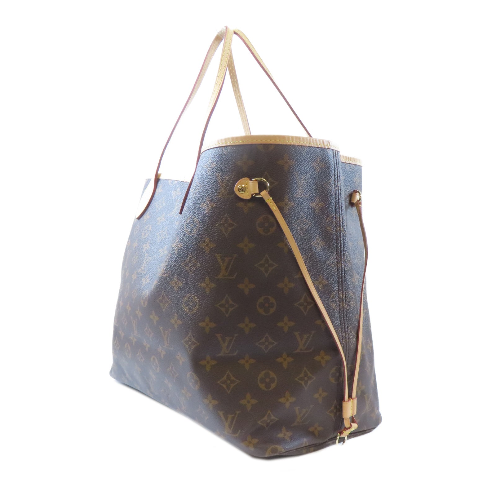 LOUIS VUITTON Monogram Neverfull GM金扣肩背袋啡色