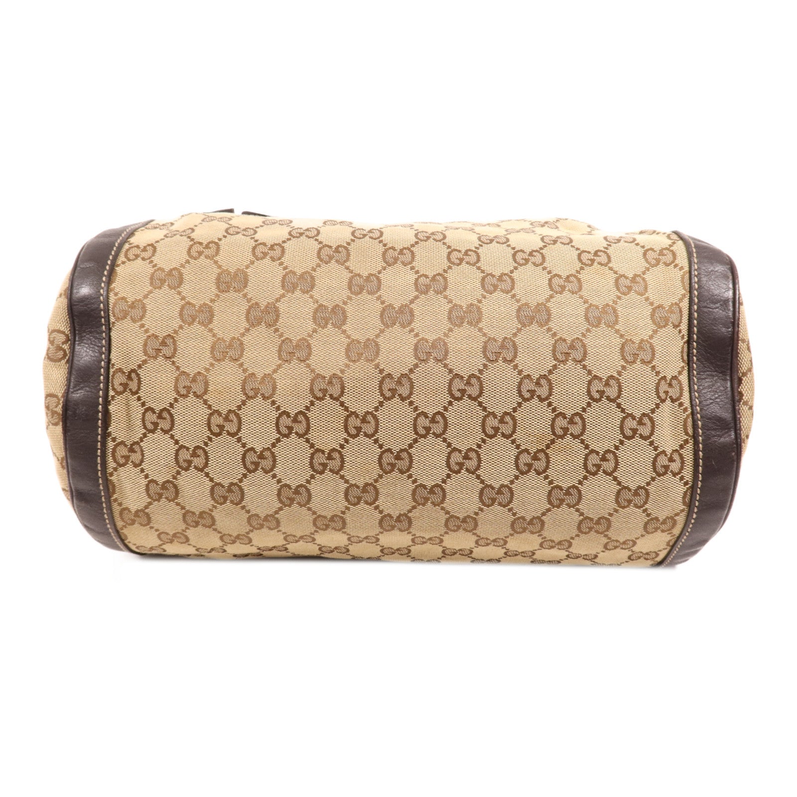 GUCCI 帆布Trophy金扣手挽袋