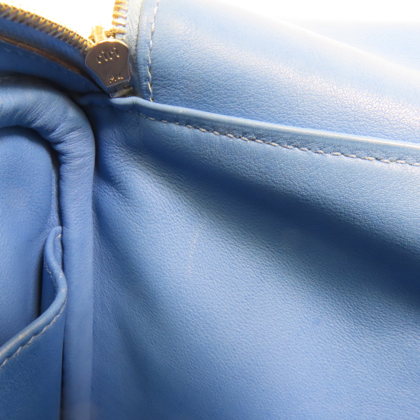 HERMES Swift皮革Lindy 26銀扣手挽肩背兩用袋Bleu Pardis