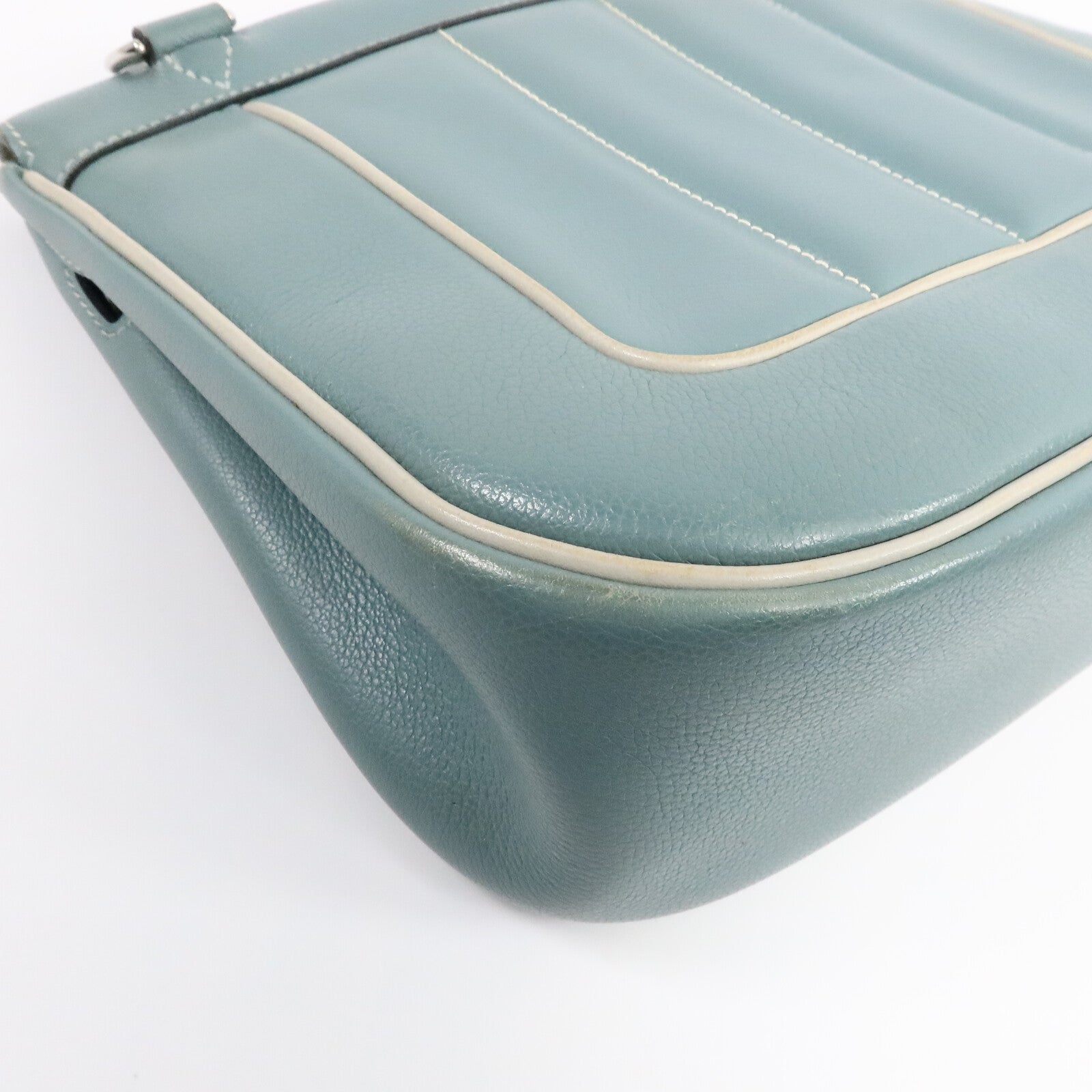 HERMES Evercolor皮革Berline 28肩背袋Ciel/Gris Perle