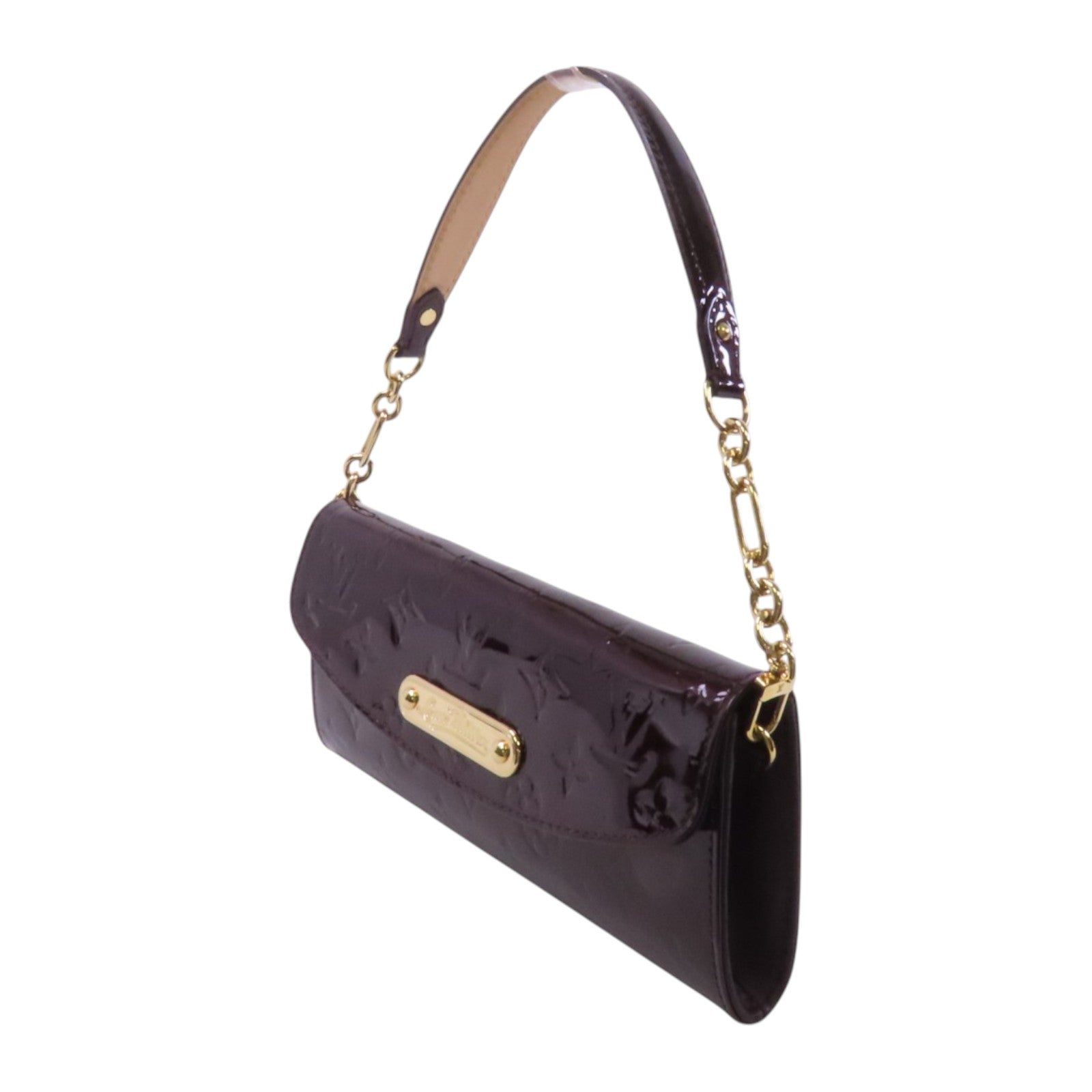 LOUIS VUITTON Monogram Vernis Sunset Boulevard金扣肩背袋