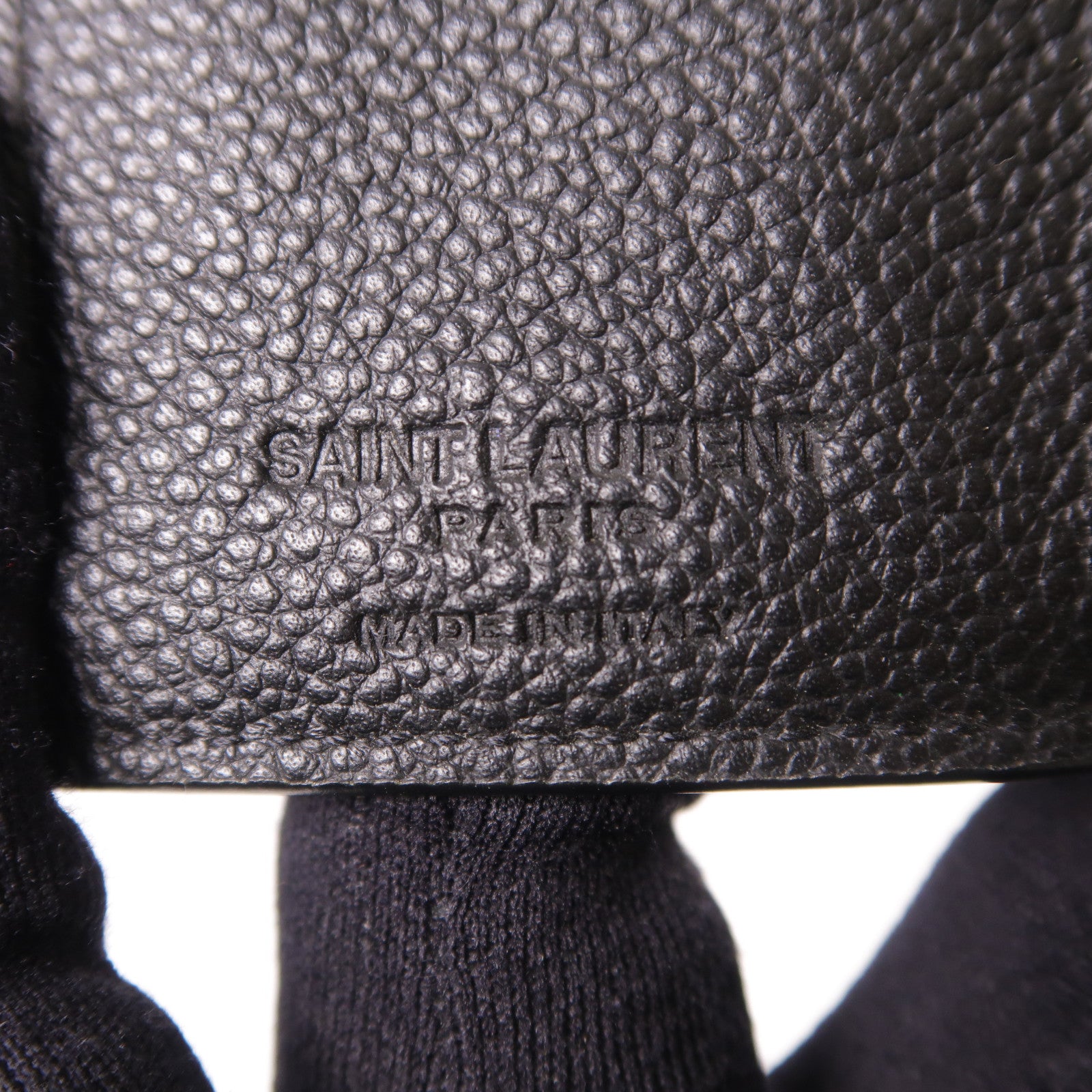 SAINT LAURENT 牛皮皮革Wallet銀扣錢包