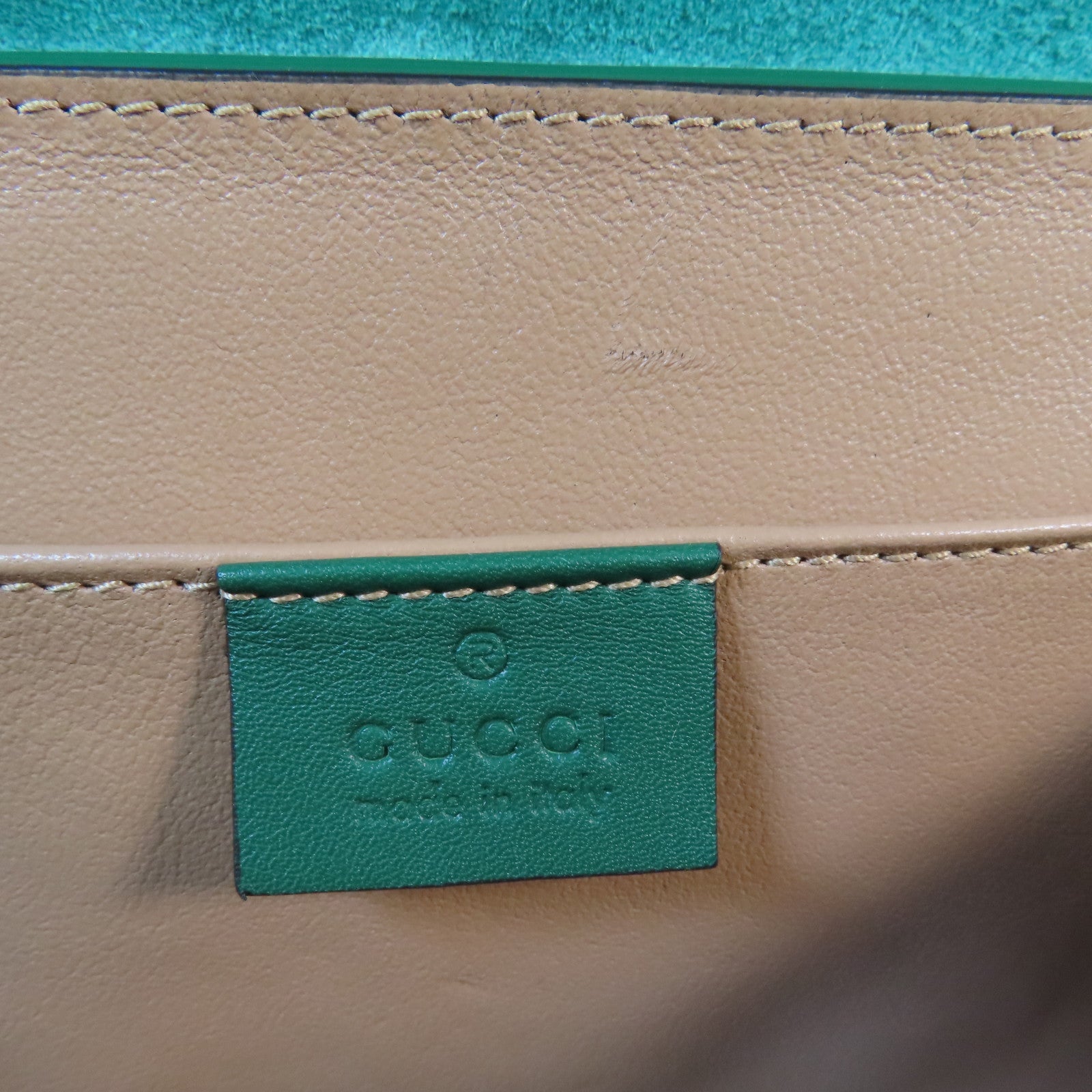 GUCCI 漆皮皮革Sylvie 1969 Bag金扣手挽肩背兩用袋