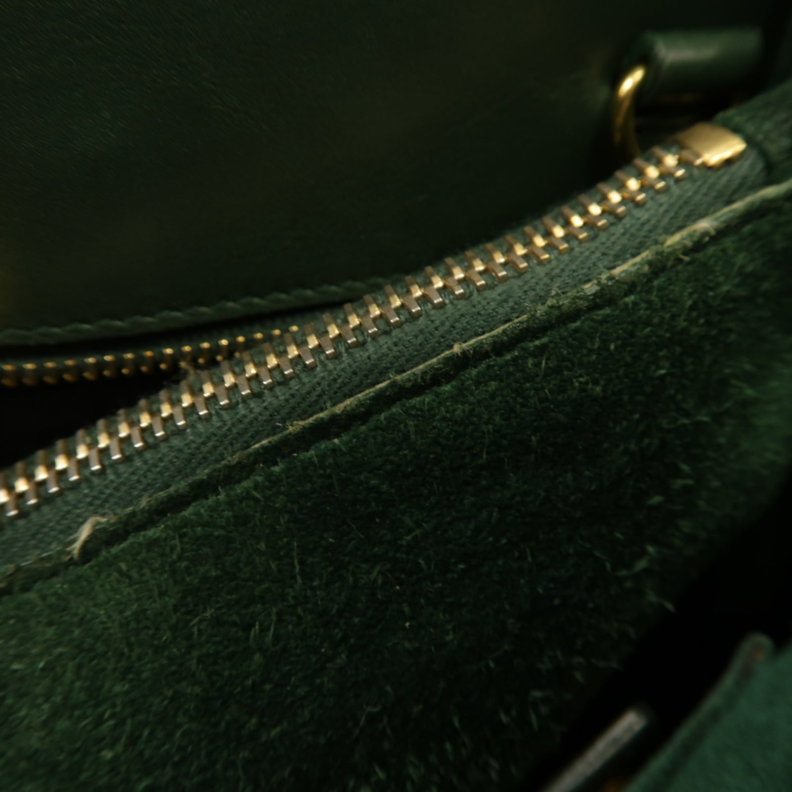 SAINT LAURENT 牛皮皮革Handbag金扣手挽袋綠色