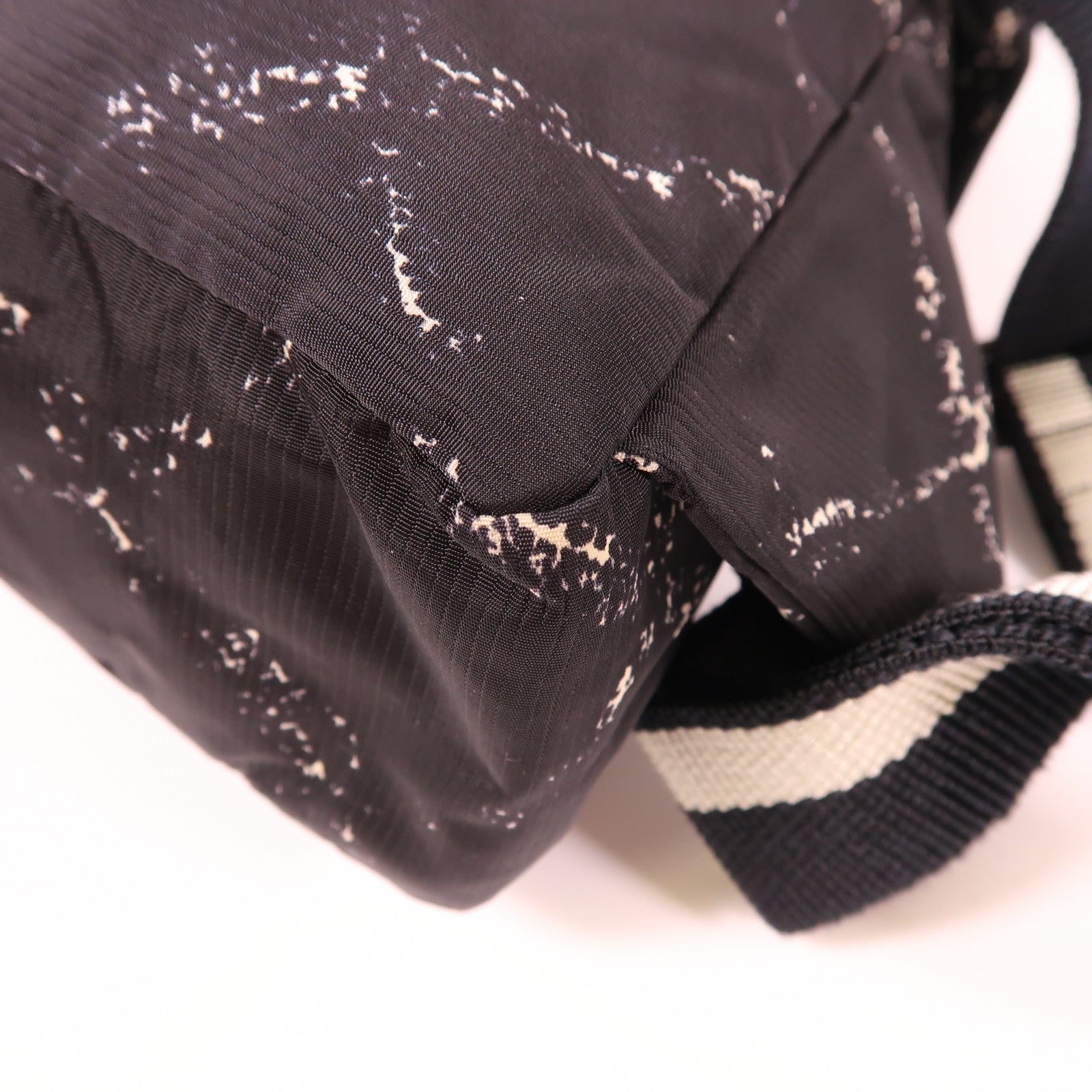 CHANEL CC SHW Travel Line Backpack Nylon Black/White
