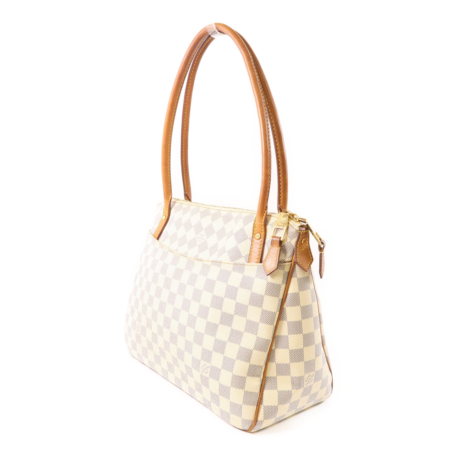 LOUIS VUITTON 【激減優惠】Damier Azur Figheri PM金扣肩背袋