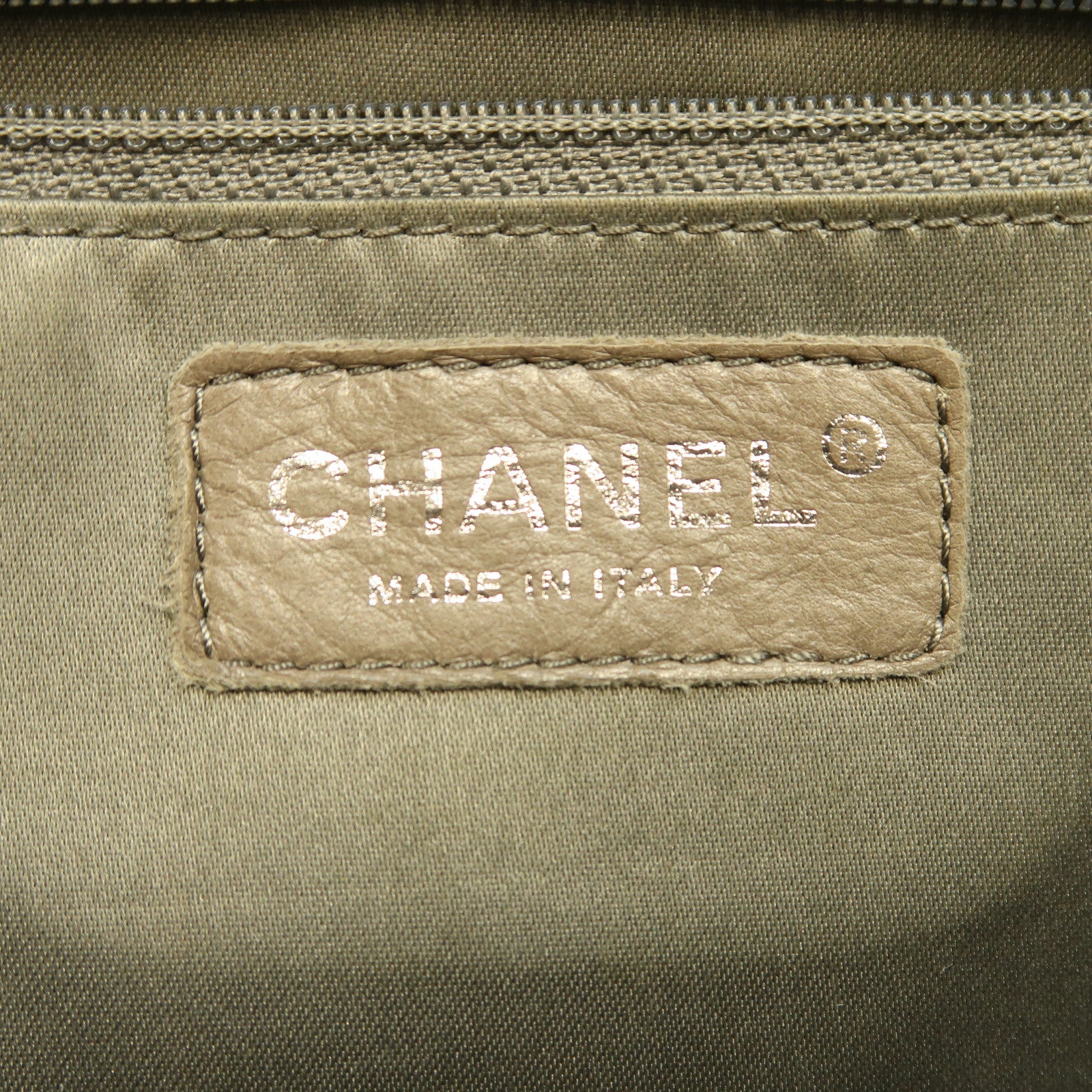 CHANEL 【激減優惠】Caviar皮革Boston Bag銀扣肩背袋啡色