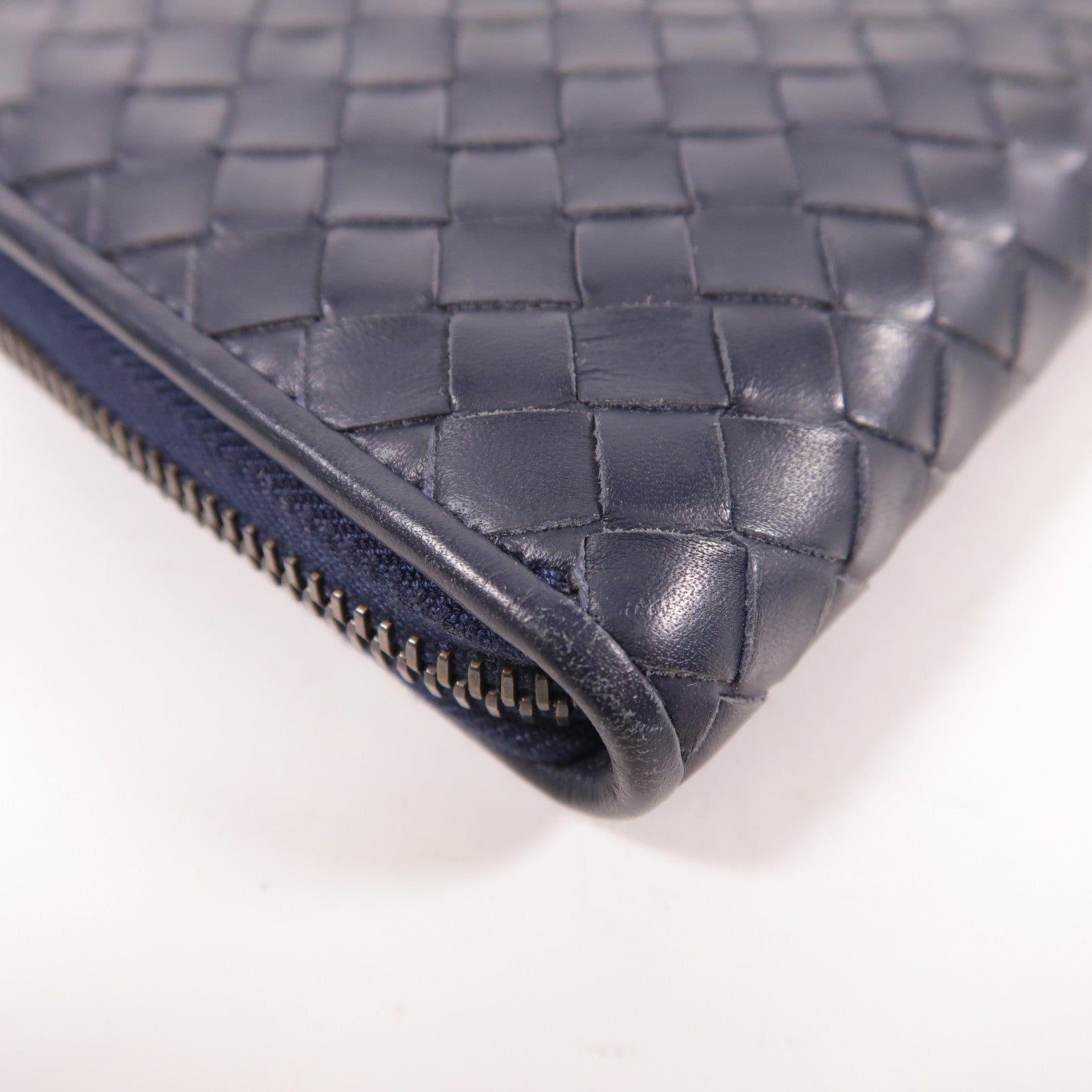 BOTTEGA VENETA 【激減優惠】羊皮皮革Zipper Long Wallet金扣長錢包