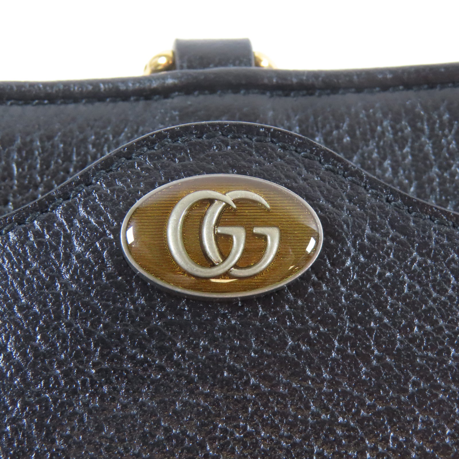 GUCCI 牛皮皮革Card Case金扣卡片套黑色