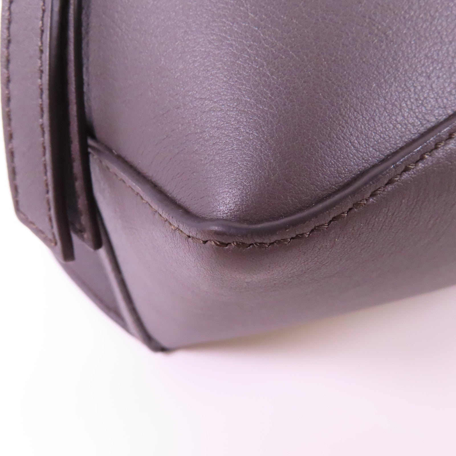LOEWE 牛皮皮革Small Puzzle銀扣肩背袋灰色