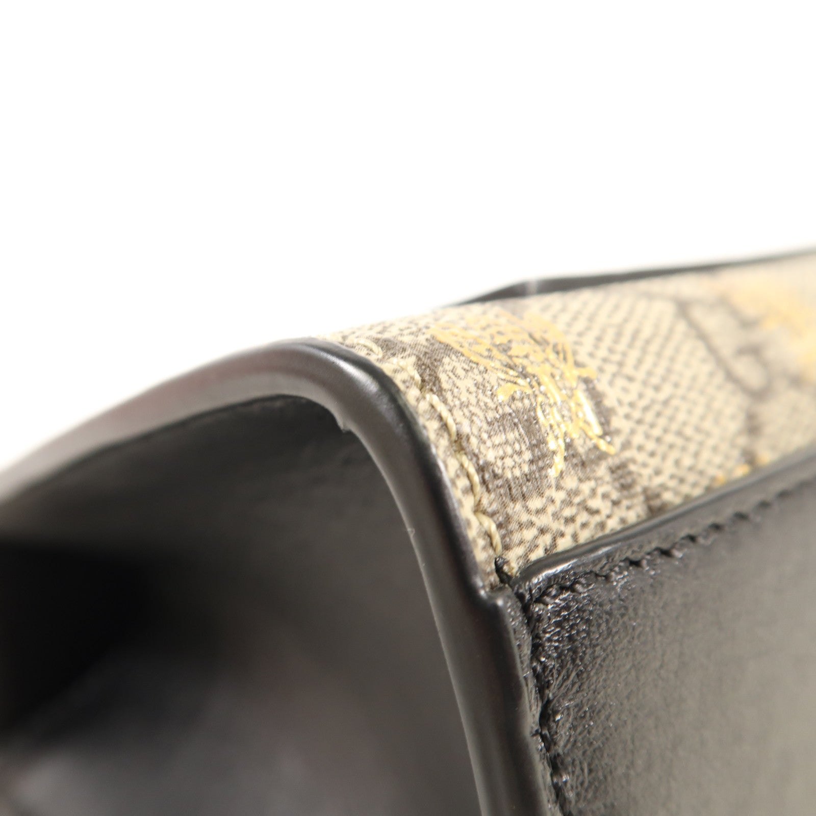 GUCCI 牛皮皮革PVC Padlock GG Chain Shoulder金扣鏈帶肩背袋