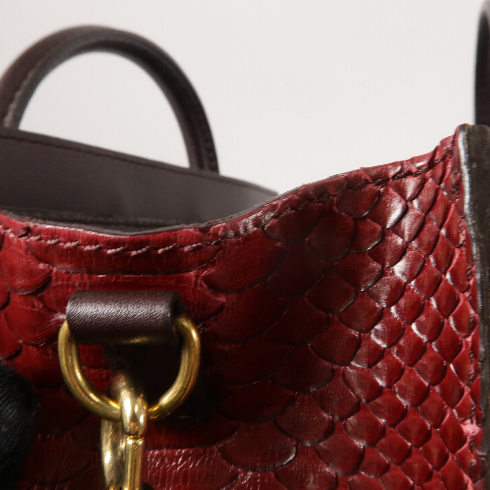 CELINE 蛇皮皮革Mirco Luggage手挽肩背兩用袋