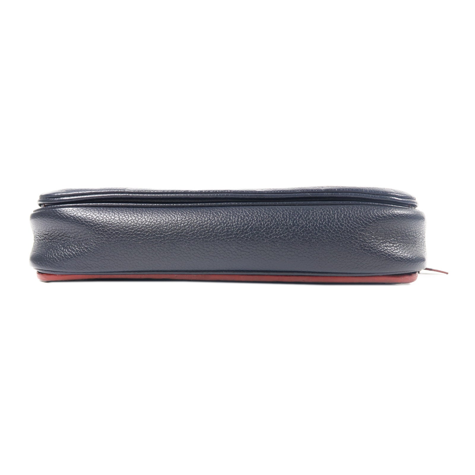 LOUIS VUITTON Monogram Empreinte Pochette Metis金扣手挽肩背兩用袋深藍色
