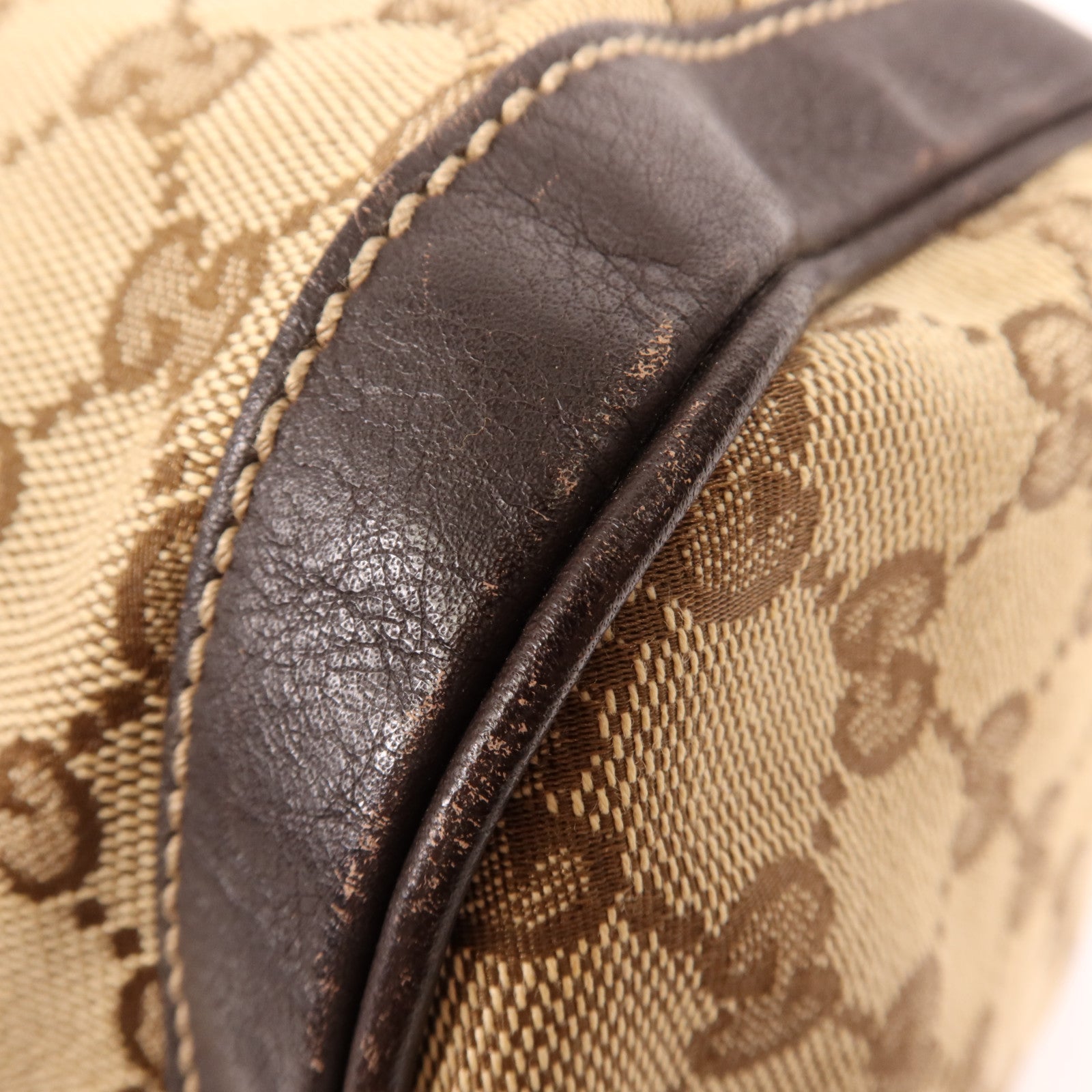 GUCCI 帆布Trophy金扣手挽袋