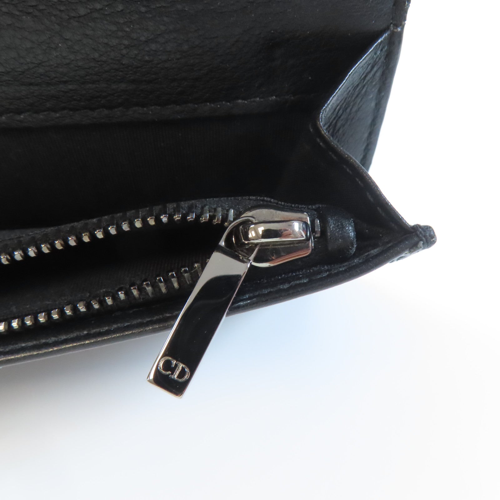 Dior 帆布Vertical Long Wallet銀扣長錢包藍色
