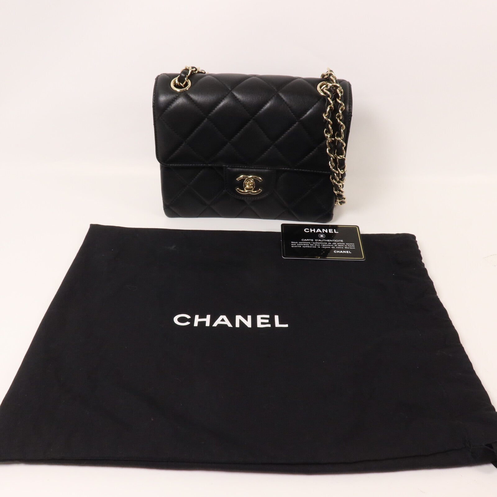 CHANEL 羊皮皮革Flap Bag鏈帶肩背袋