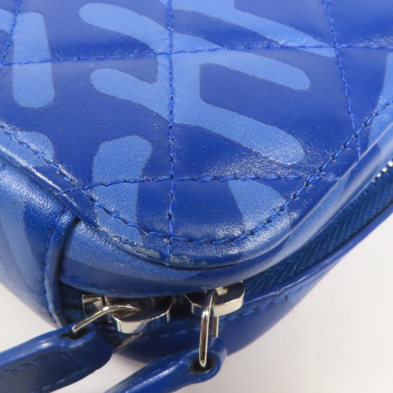 CHANEL 羊皮皮革Shoulder Bag銀扣鏈帶肩背袋