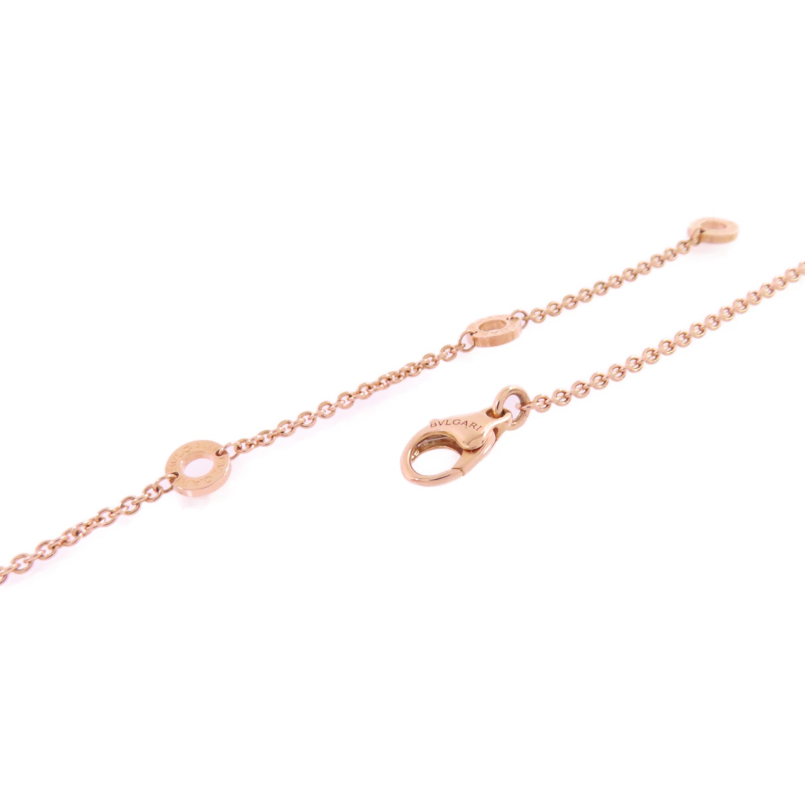 BVLGARI 18K玫瑰金/鑽石B.Zero1 Diamond Necklace項鏈