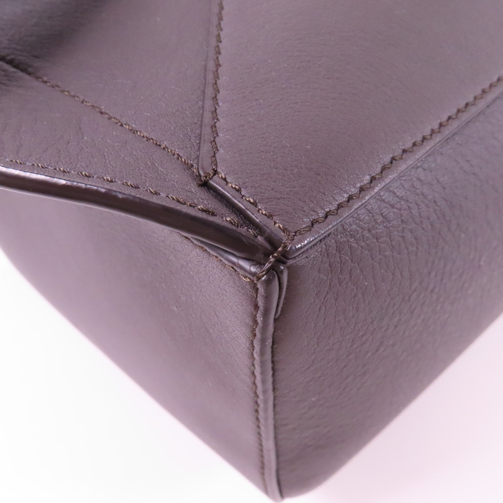 LOEWE 牛皮皮革Small Puzzle銀扣肩背袋灰色