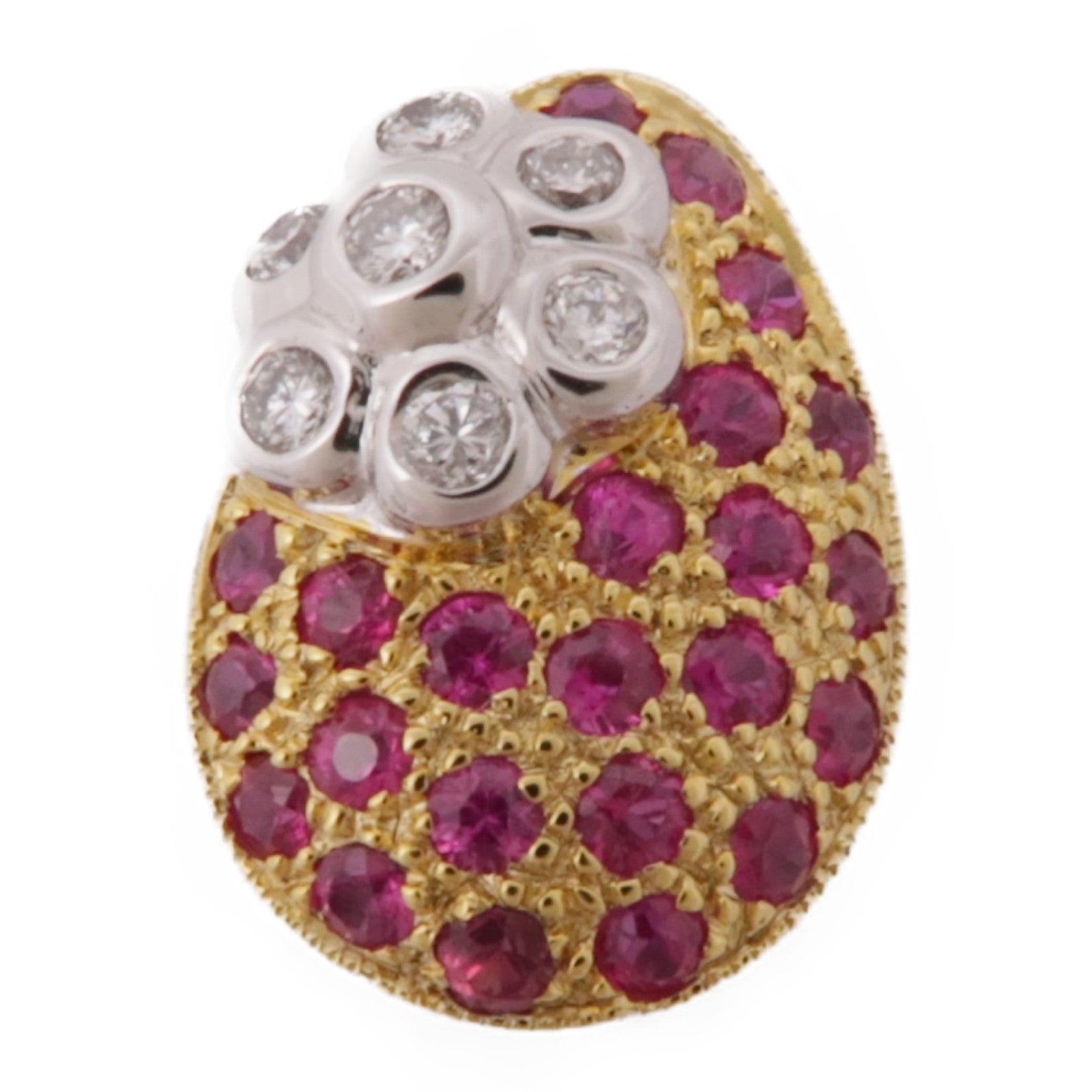 JEWELRY 18K白金Ruby/Diamond Pendant Top紅寶石/鑽石吊墜