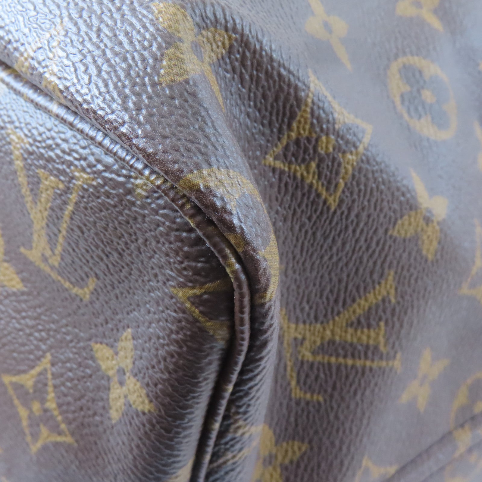 LOUIS VUITTON Monogram Neverfull GM金扣肩背袋啡色