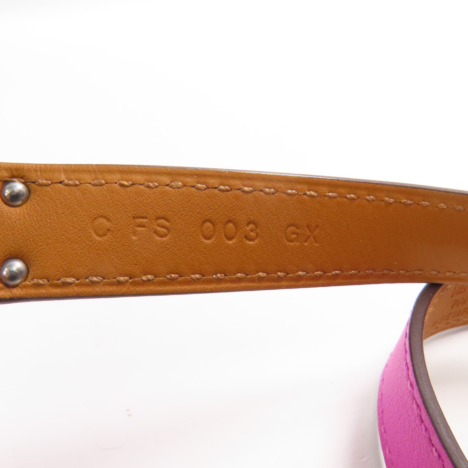 HERMES 【激減優惠】Swift皮革Kelly Double Tour銀扣手鐲Purple